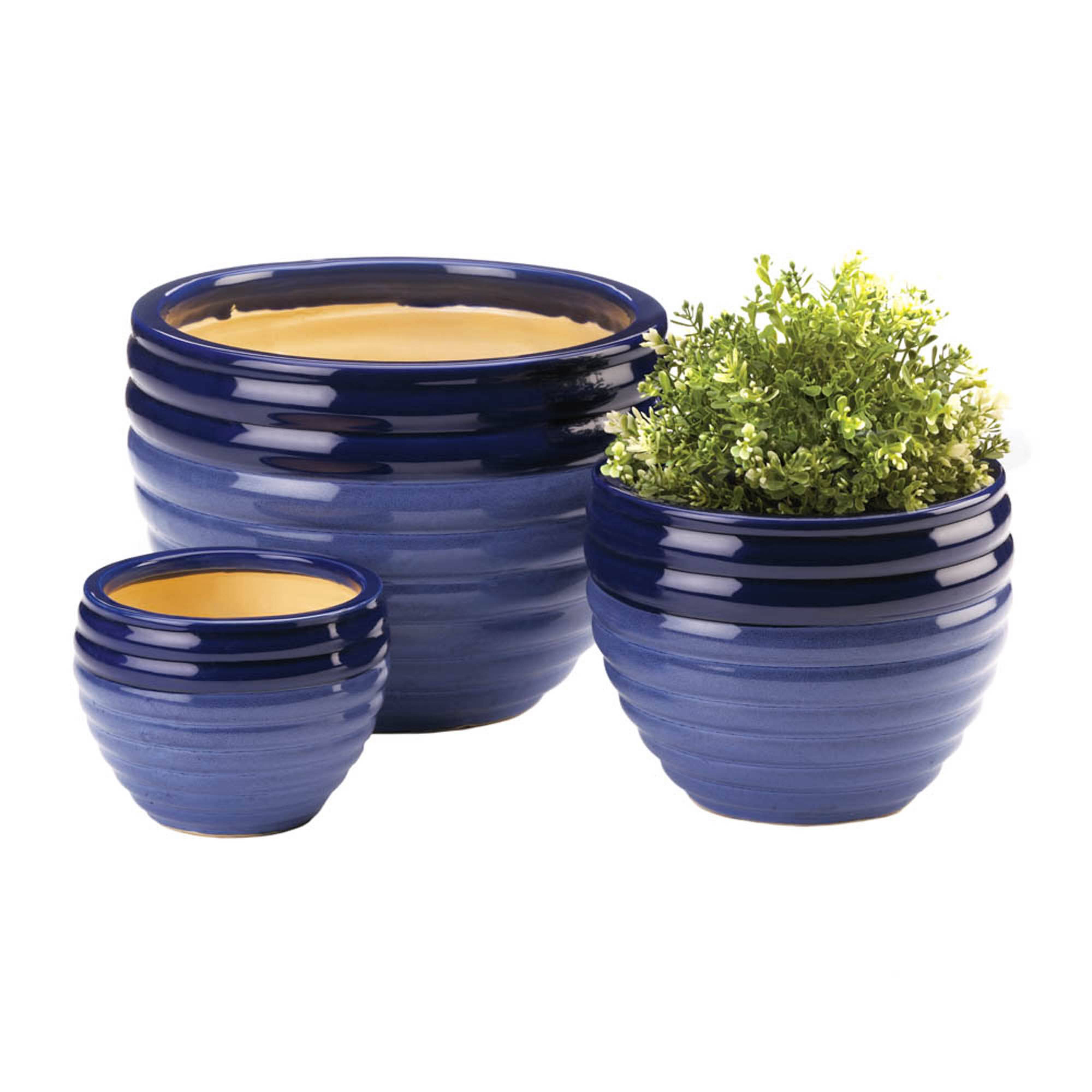 Duo Blue Tone Planter Set