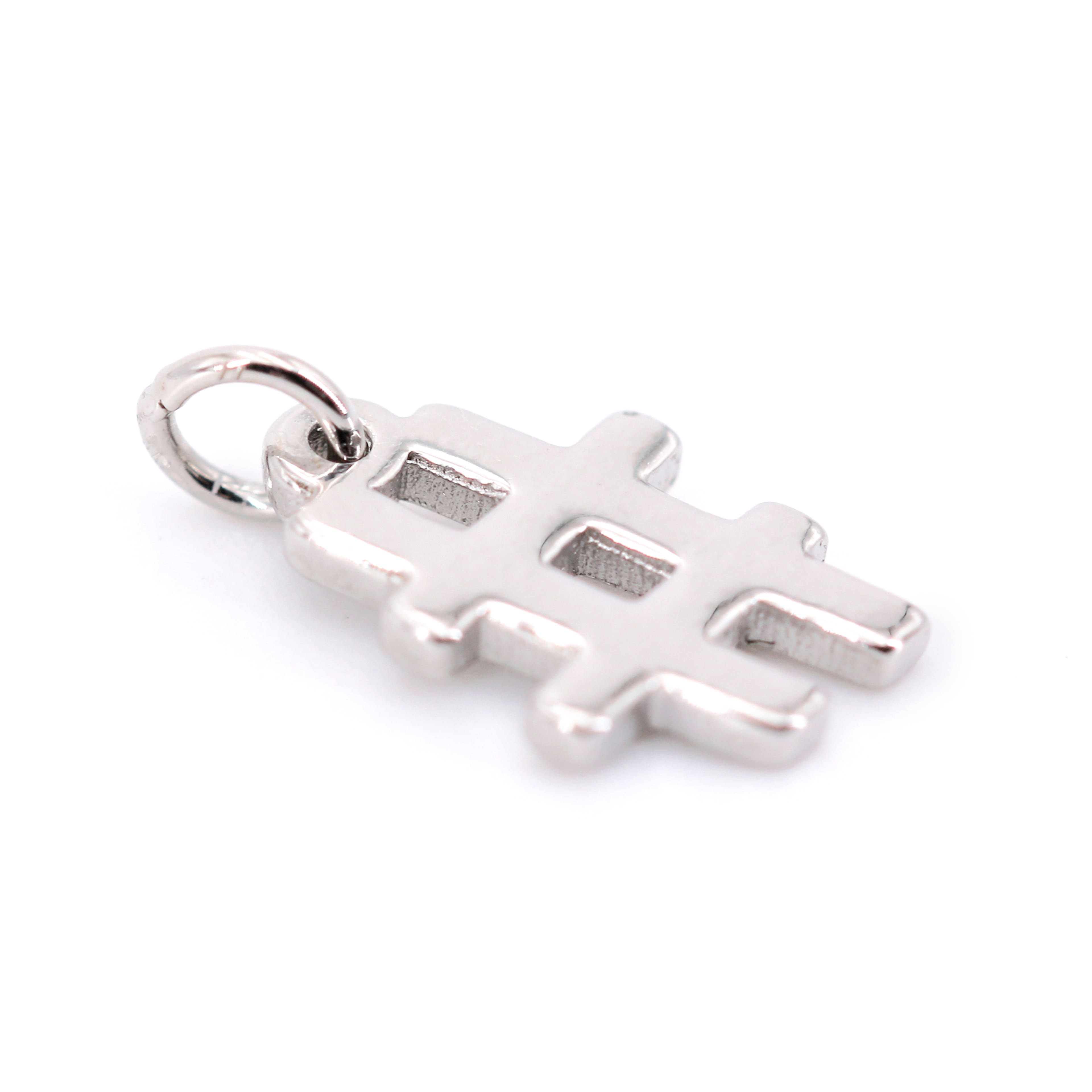 12 Pack: Sterling Silver Number Charm by Bead Landing™