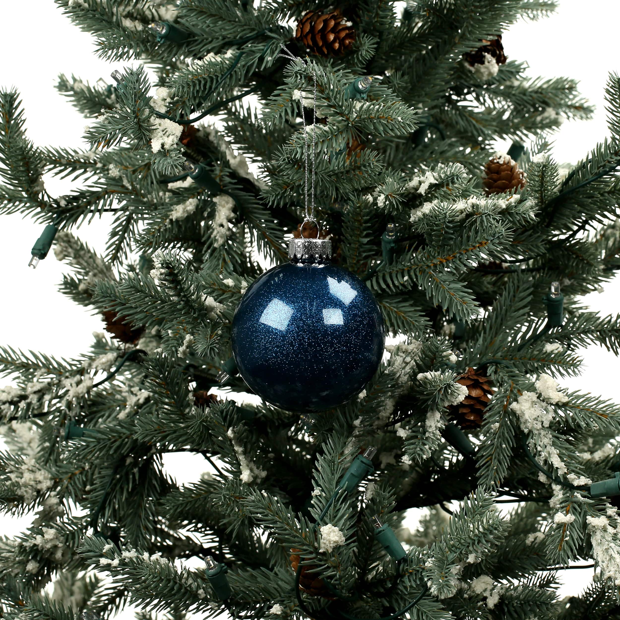 4 Pack 3.1&#x22; Glitter Glass Ball Ornaments by Ashland&#xAE;