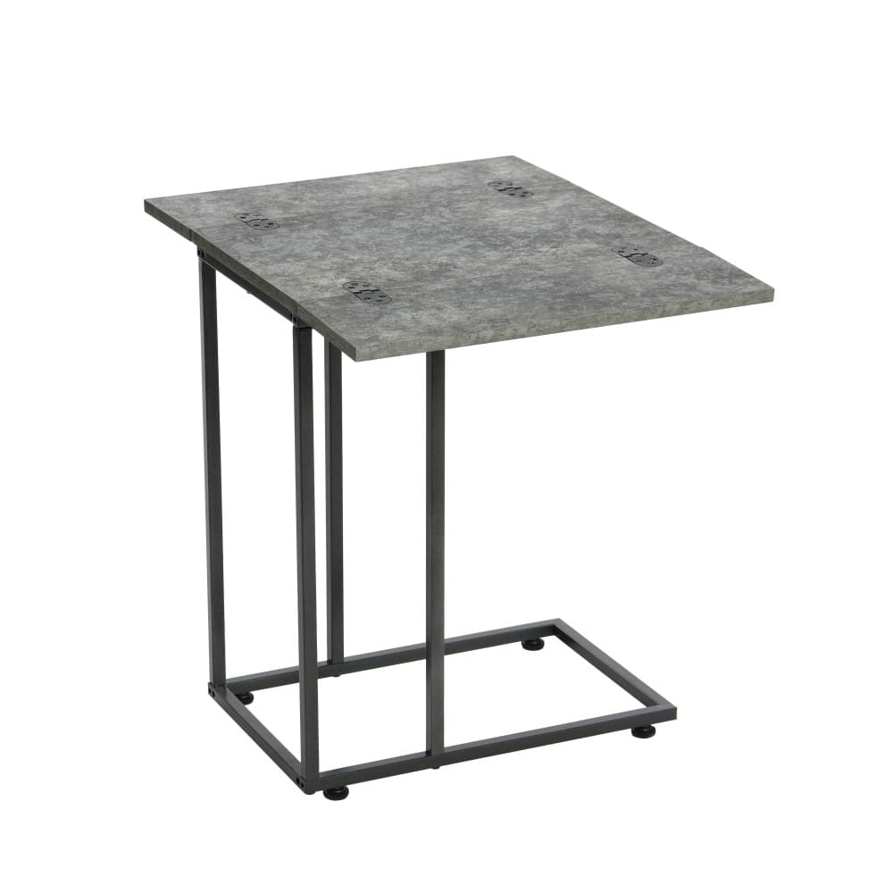 Household Essentials Jamestown Extendable C-Shaped End Table