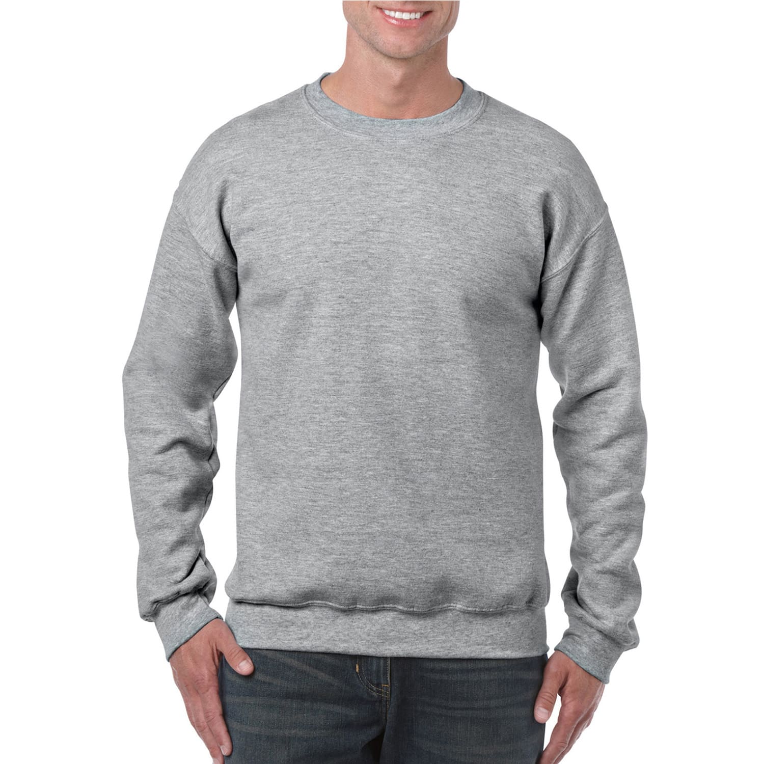 Crew neck outlet over hoodie