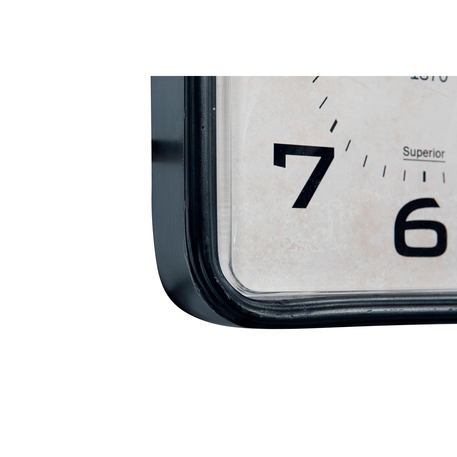 Hello Honey® Metal Rectangle Hanging Clock with Handle Decoration on Top