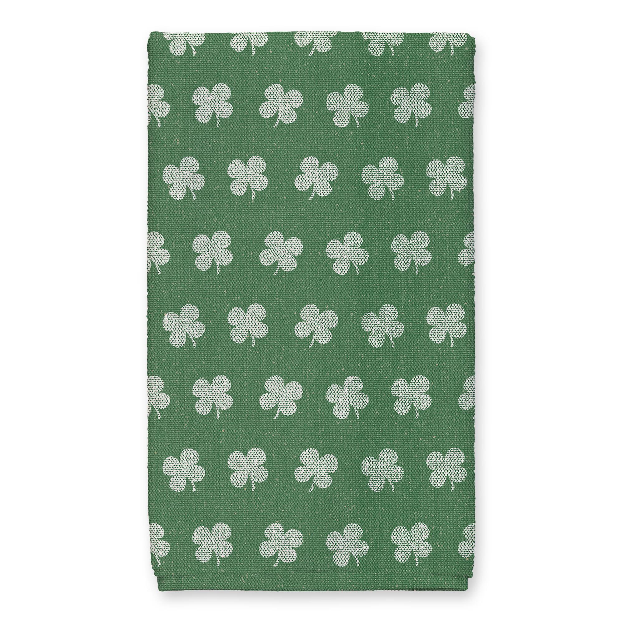 Irish Kisses Shamrock Wishes Tea Towel Set of 2