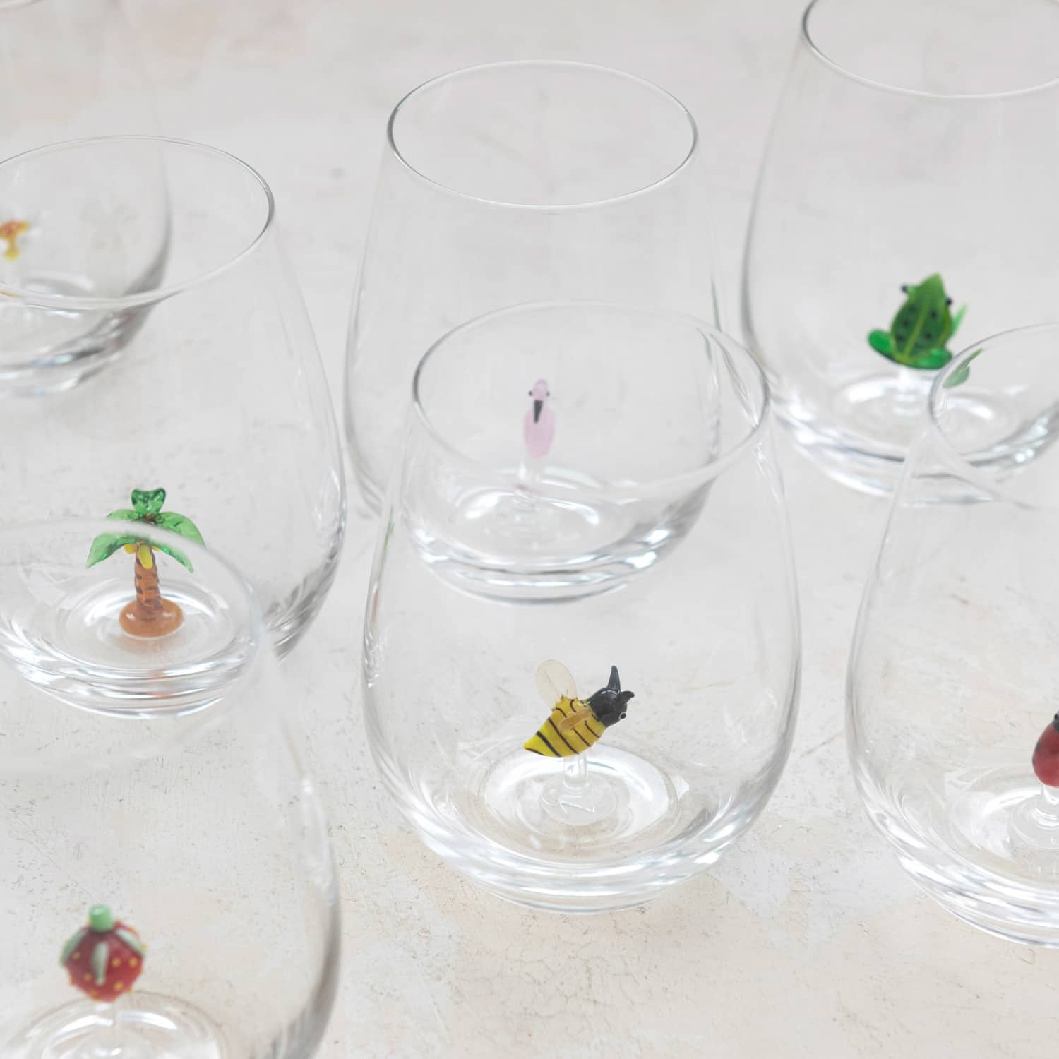 4.75&#x22; Round Stemless Wine Glass Set