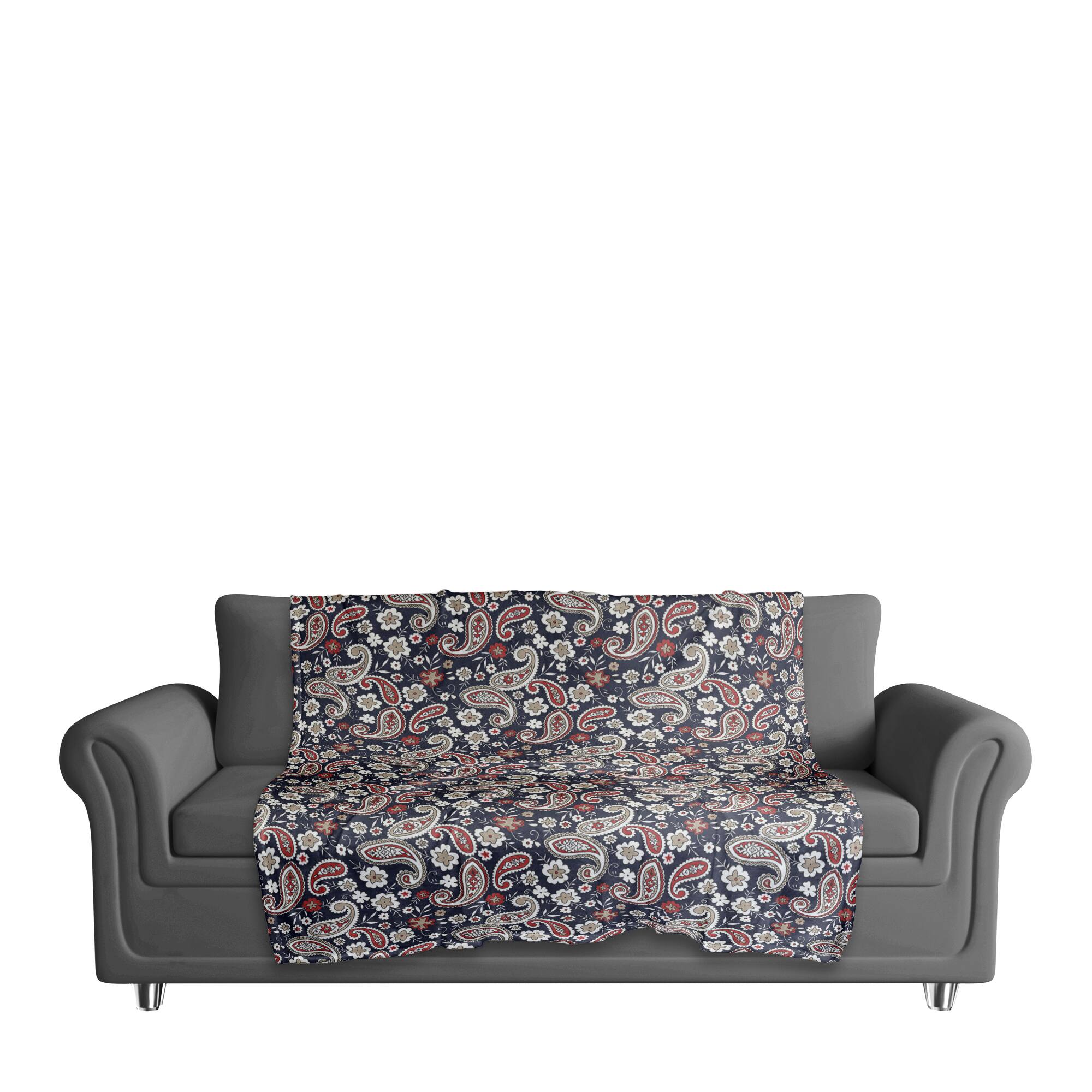 Patriotic Paisley Coral Fleece Blanket