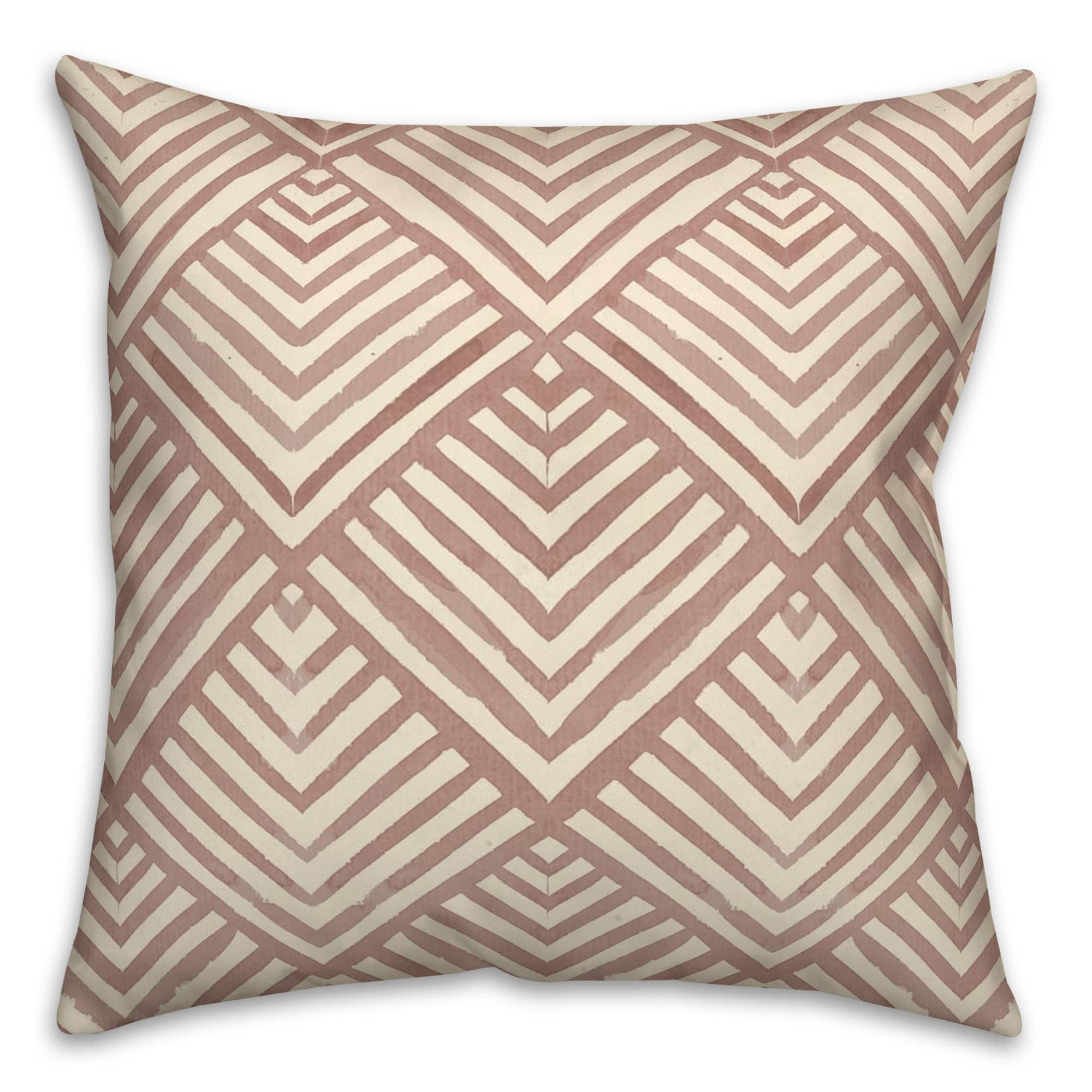 Watercolor Diamond Throw Pillow