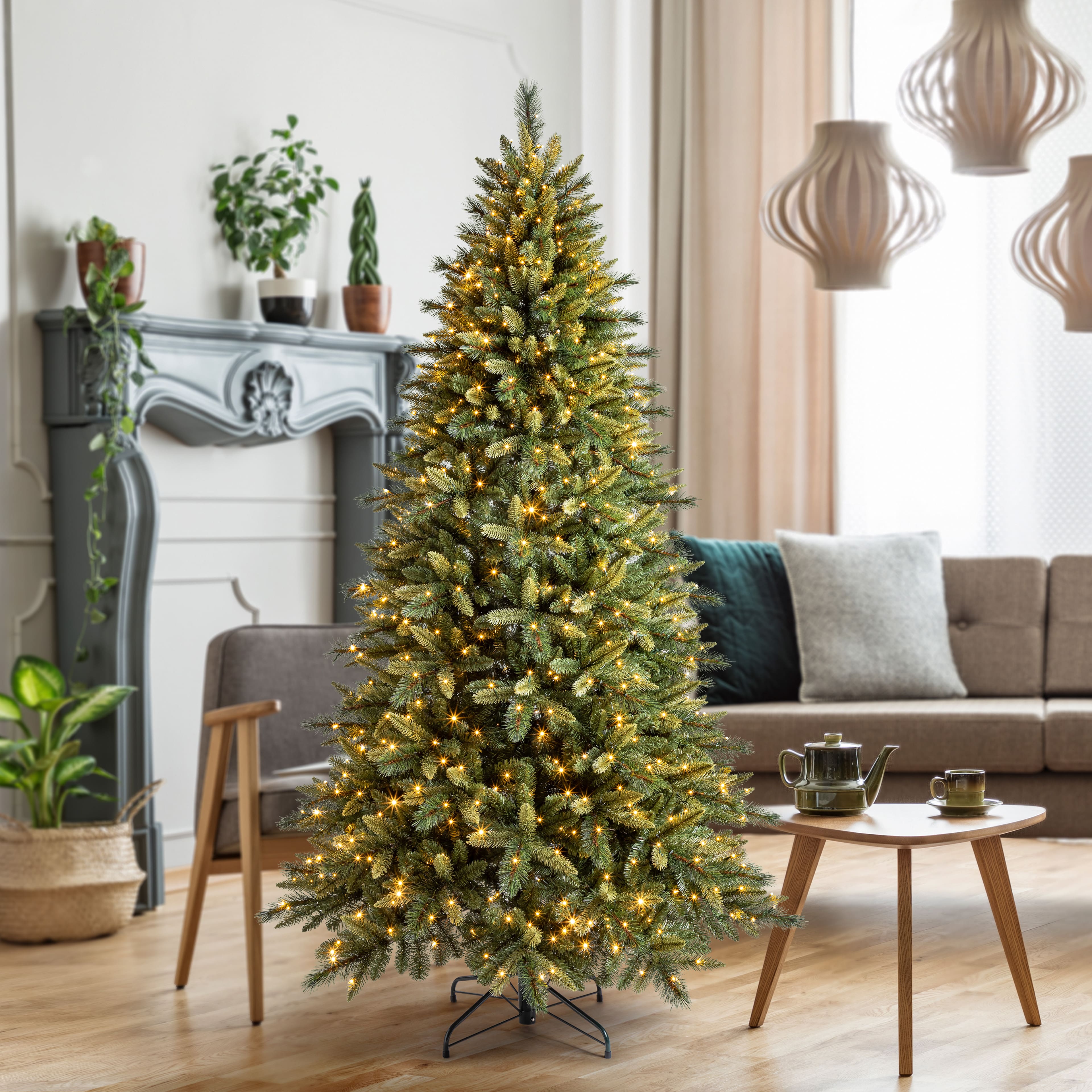 7.5ft. Pre-Lit Glendale Spruce Artificial Christmas Tree, LumaDazzle&#x2122; Color Changing LED Lights by Ashland&#xAE;