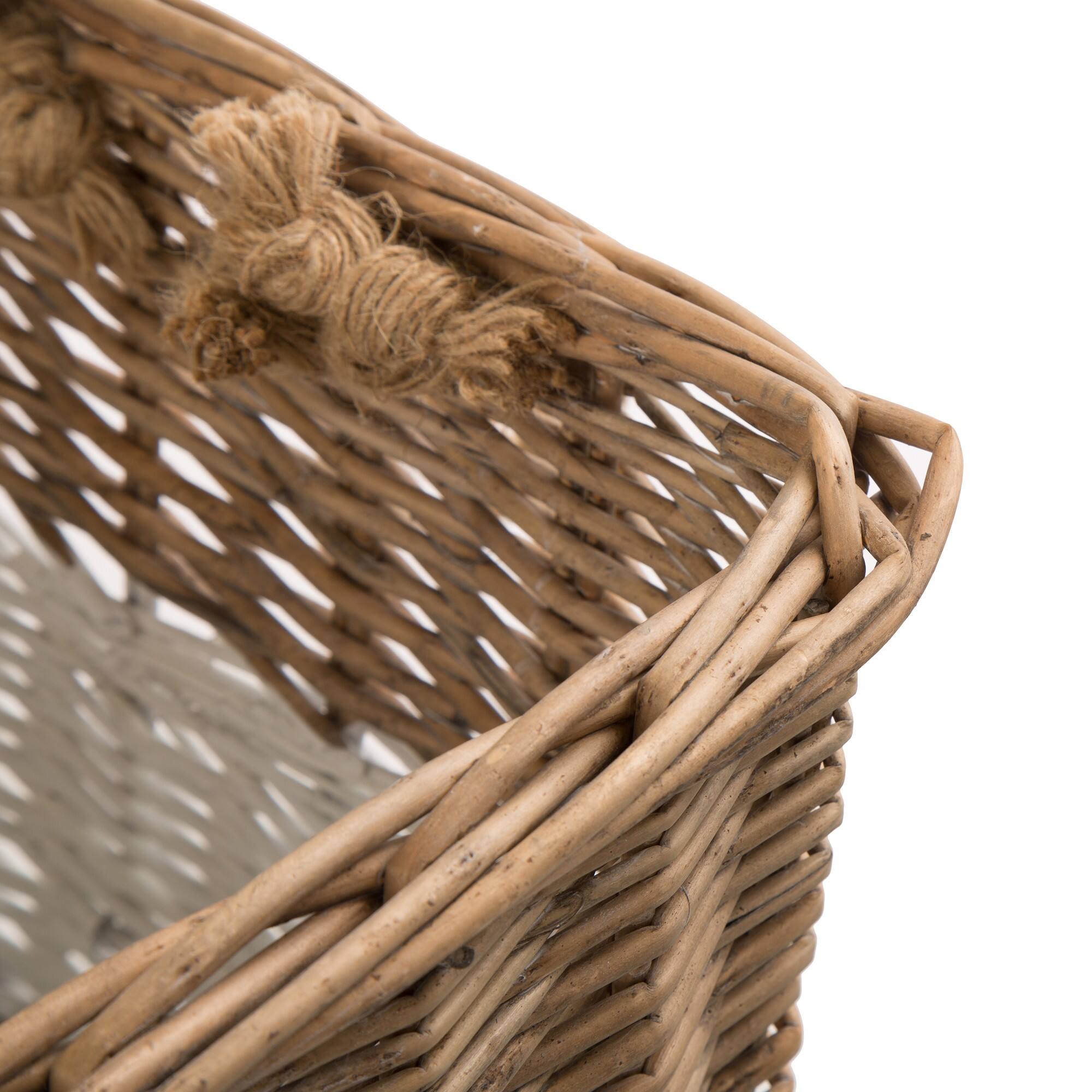Glitzhome® Natural White Square Willow Baskets, 3ct. Michaels