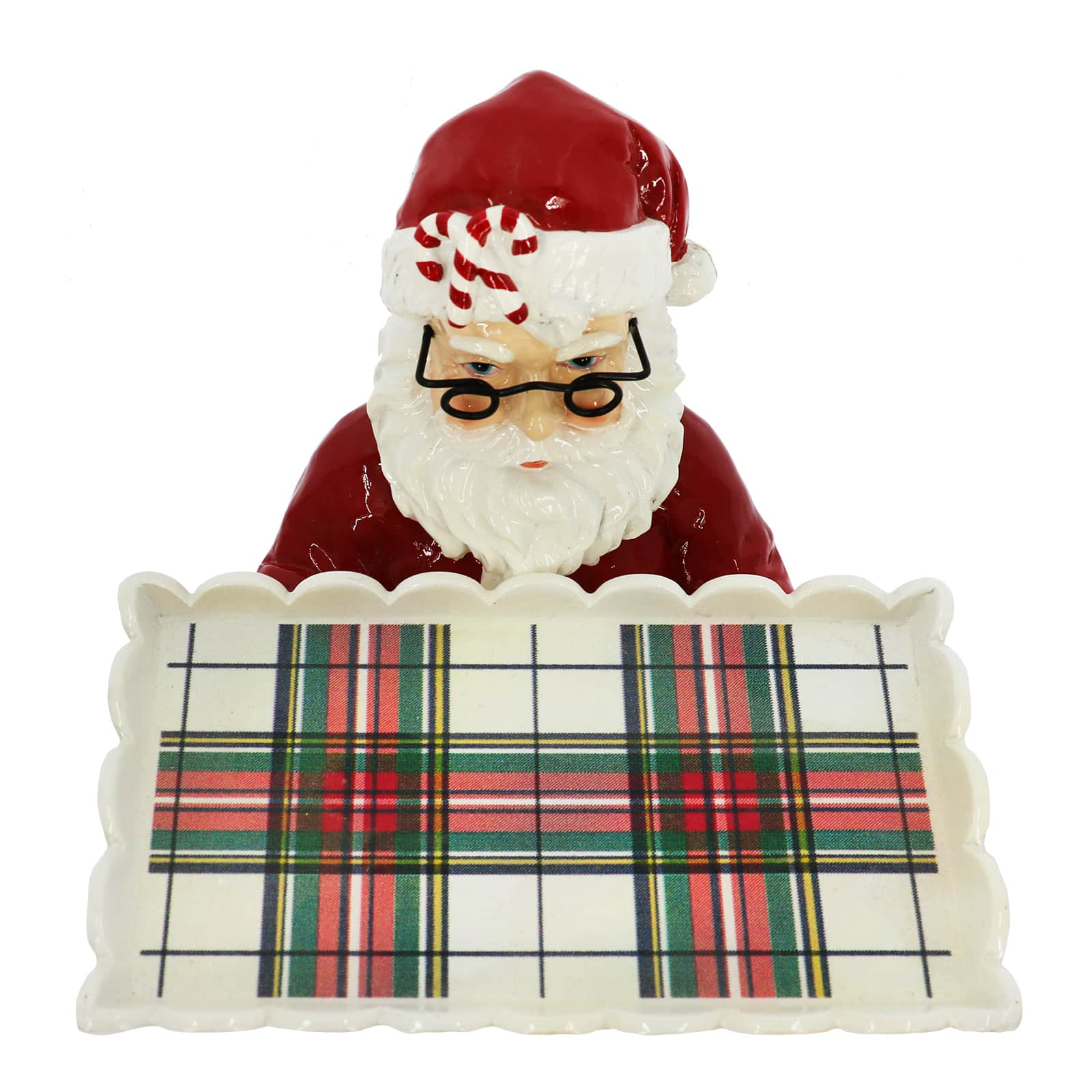 11.5&#x22; Santa Holding a Tray Tabletop D&#xE9;cor by Ashland&#xAE;