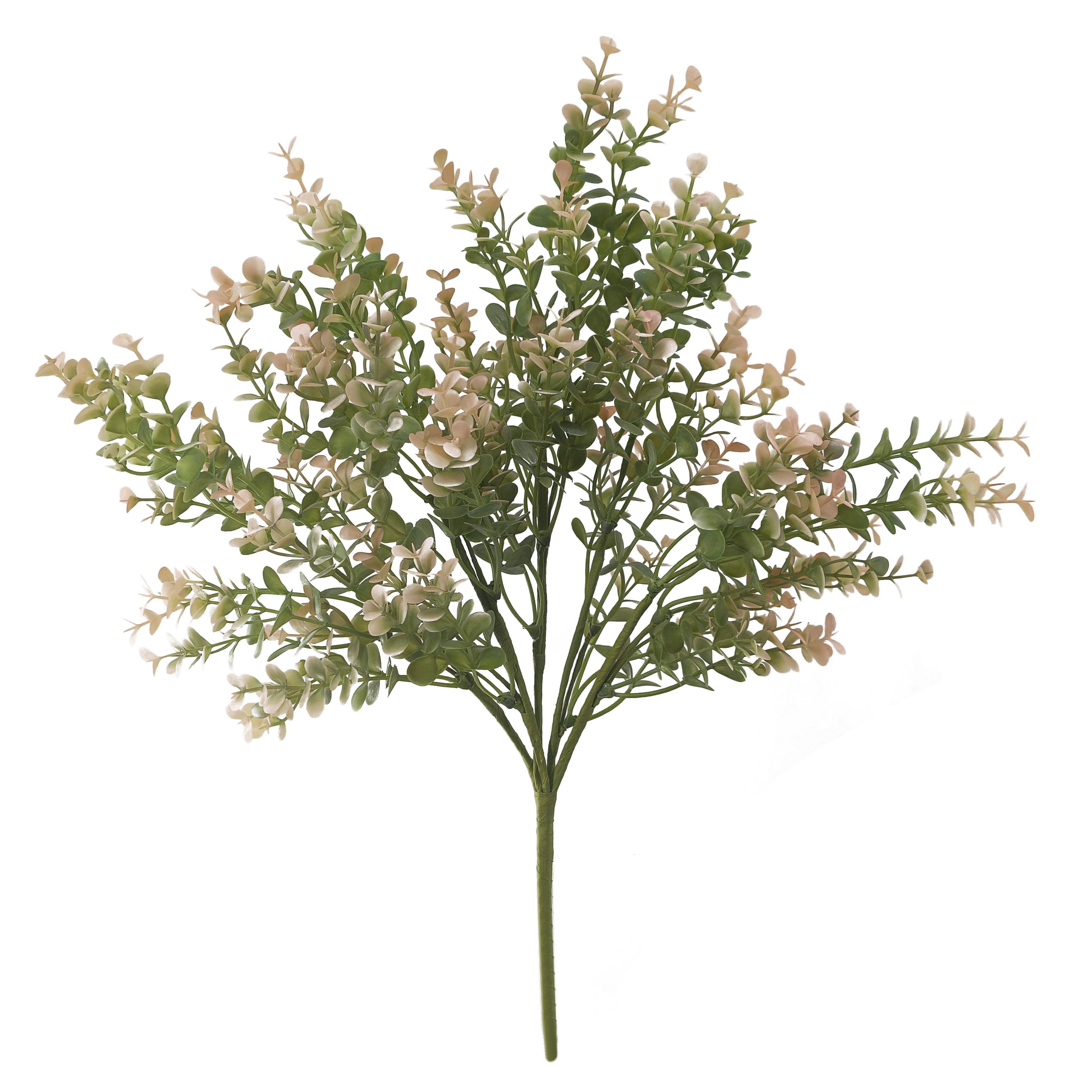 17" Pink Cream & Green Eucalyptus Leaf Bush by Ashland®