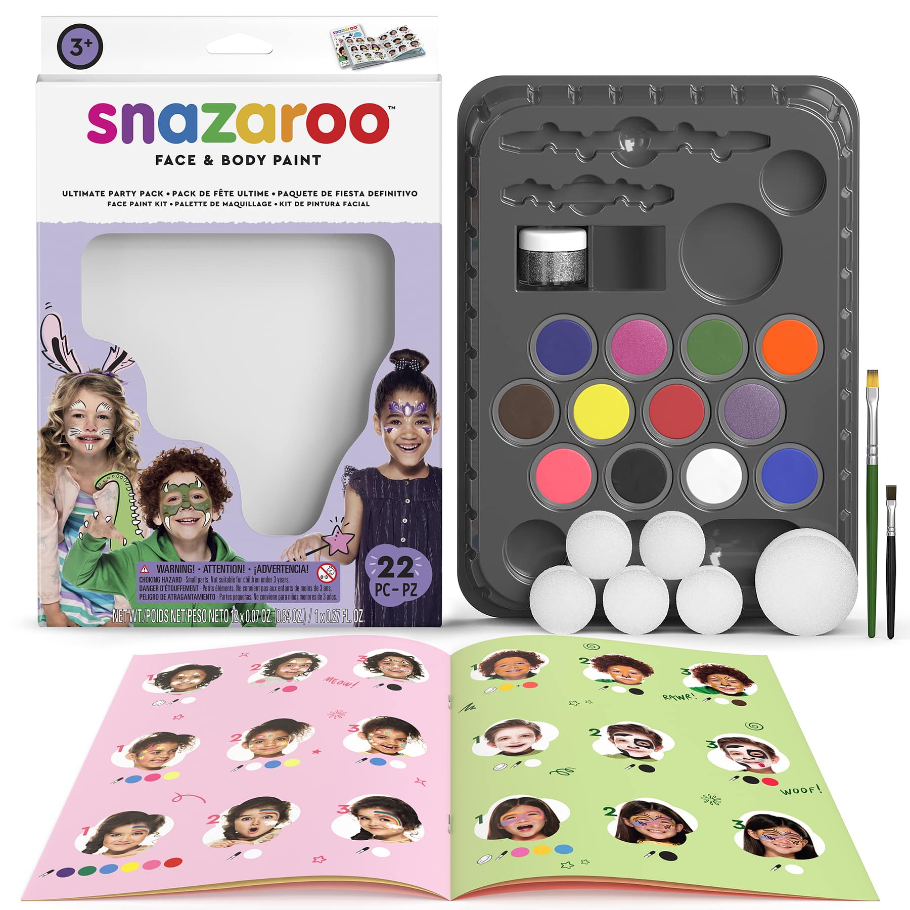 10 Pack: Snazaroo&#x2122; Ultimate Party Pack Face Painting Kit