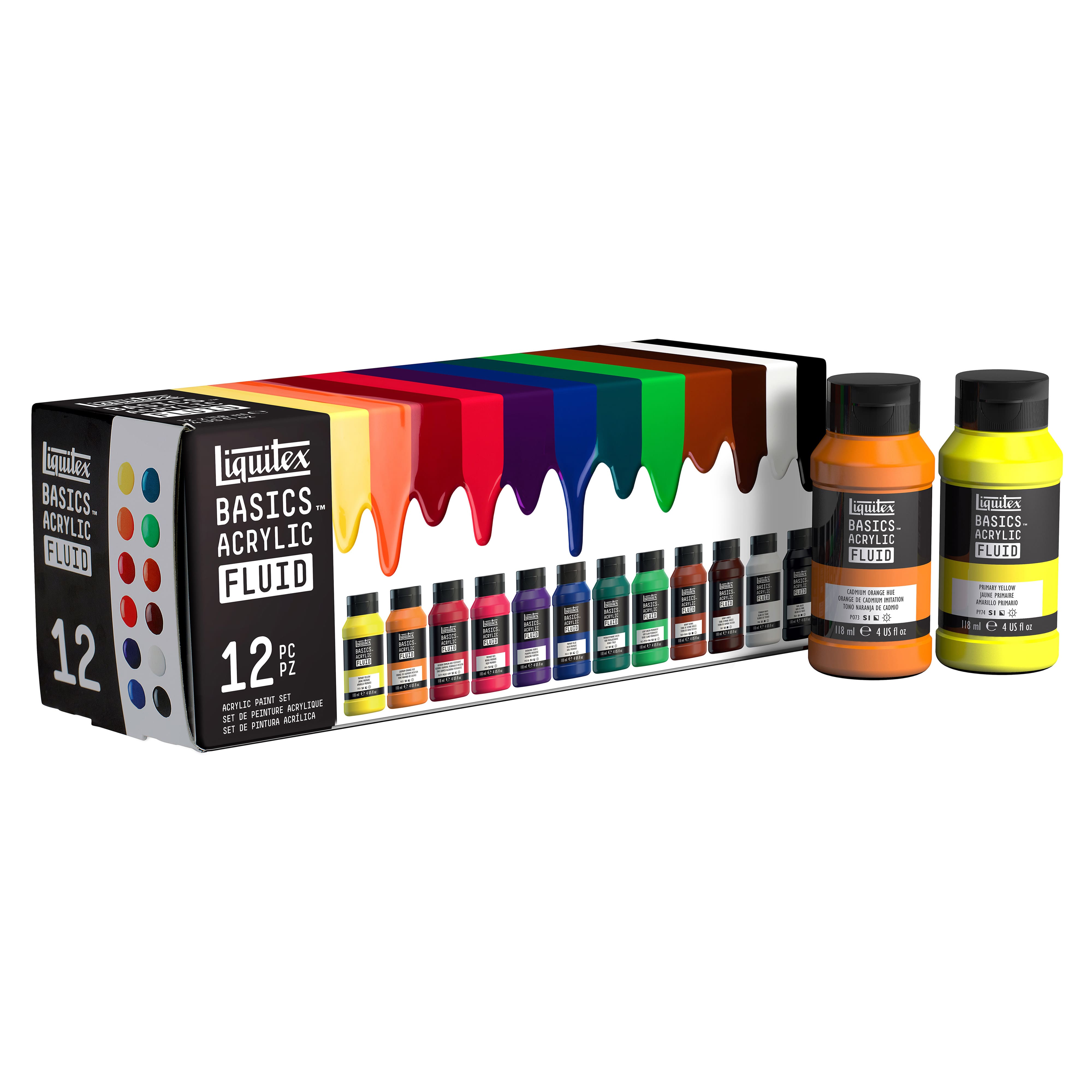 Liquitex BASICS™ Fluid 12 Color Acrylic Paint Set