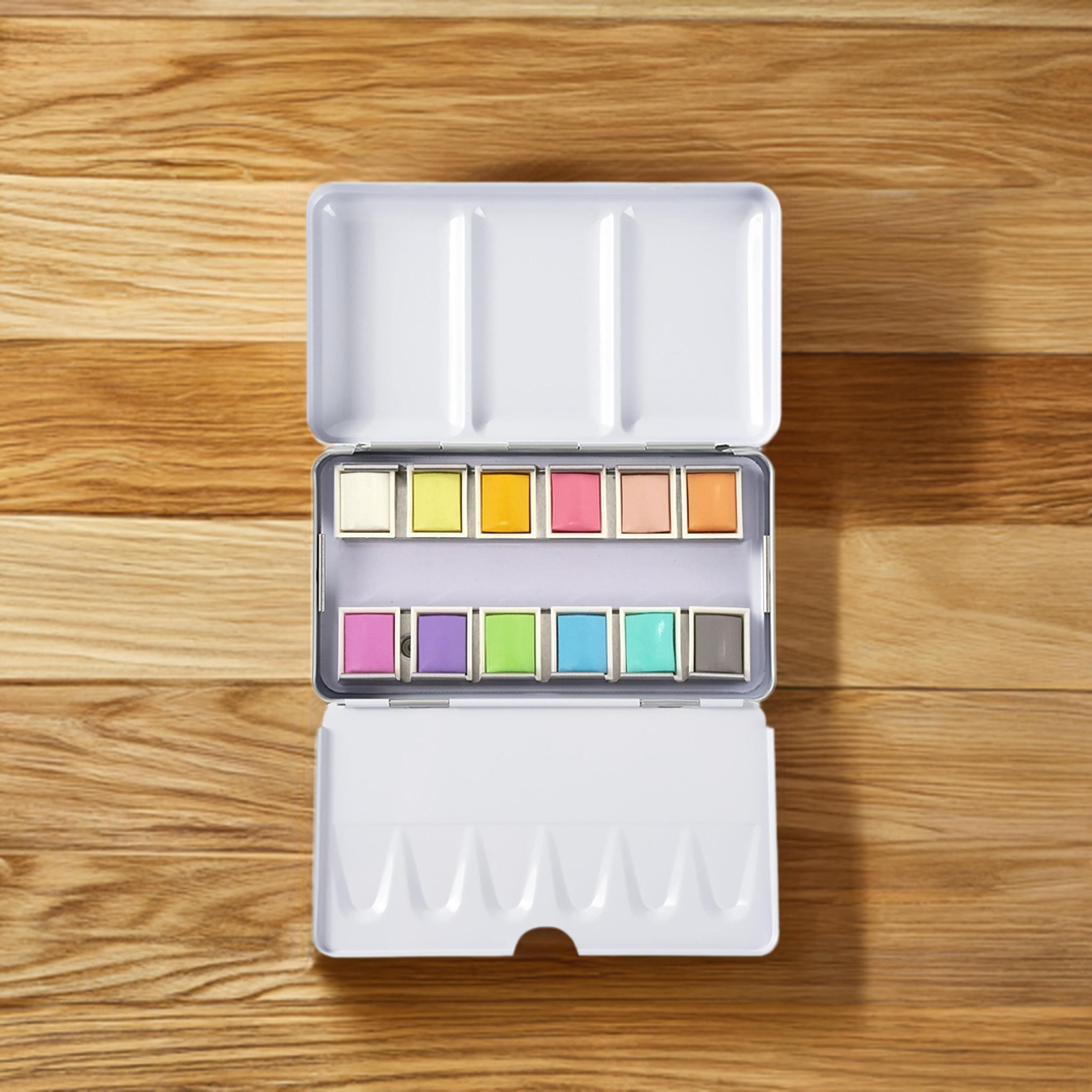 12 Half Pans Pastel Watercolor Set by Artist&#x27;s Loft&#x2122;