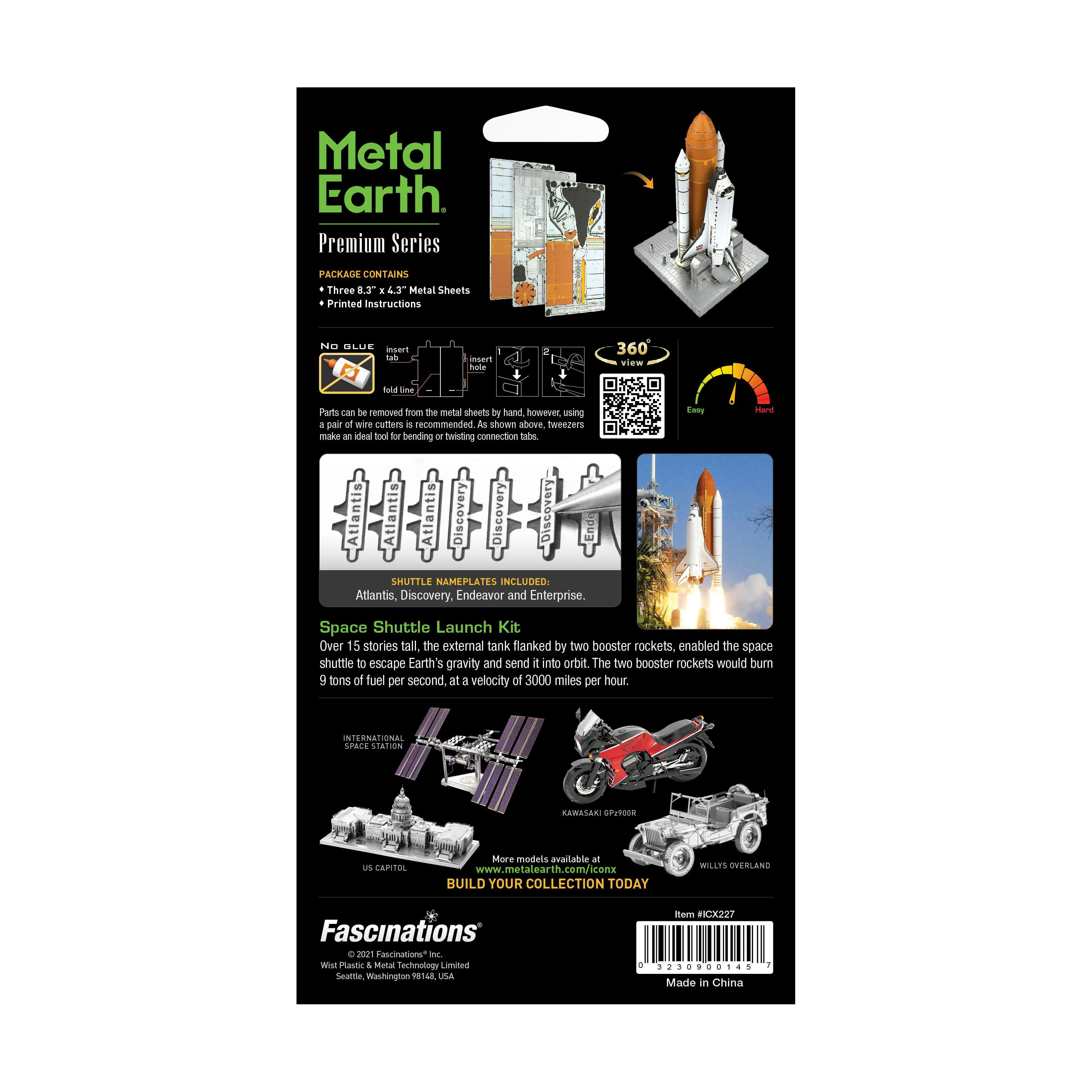 Metal Earth Premium Series ICONX 3D Metal Model Kit - Space Shuttle Launch Kit