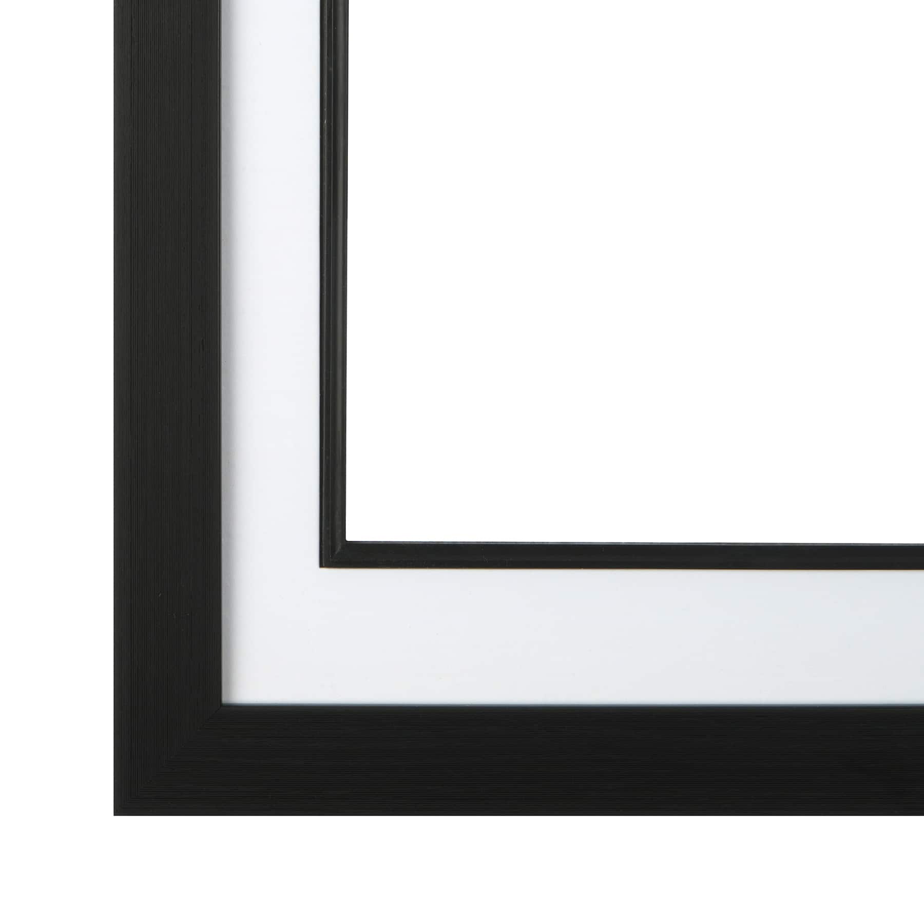 Home Black Studio Frame with Mat by Studio D&#xE9;cor&#xAE;