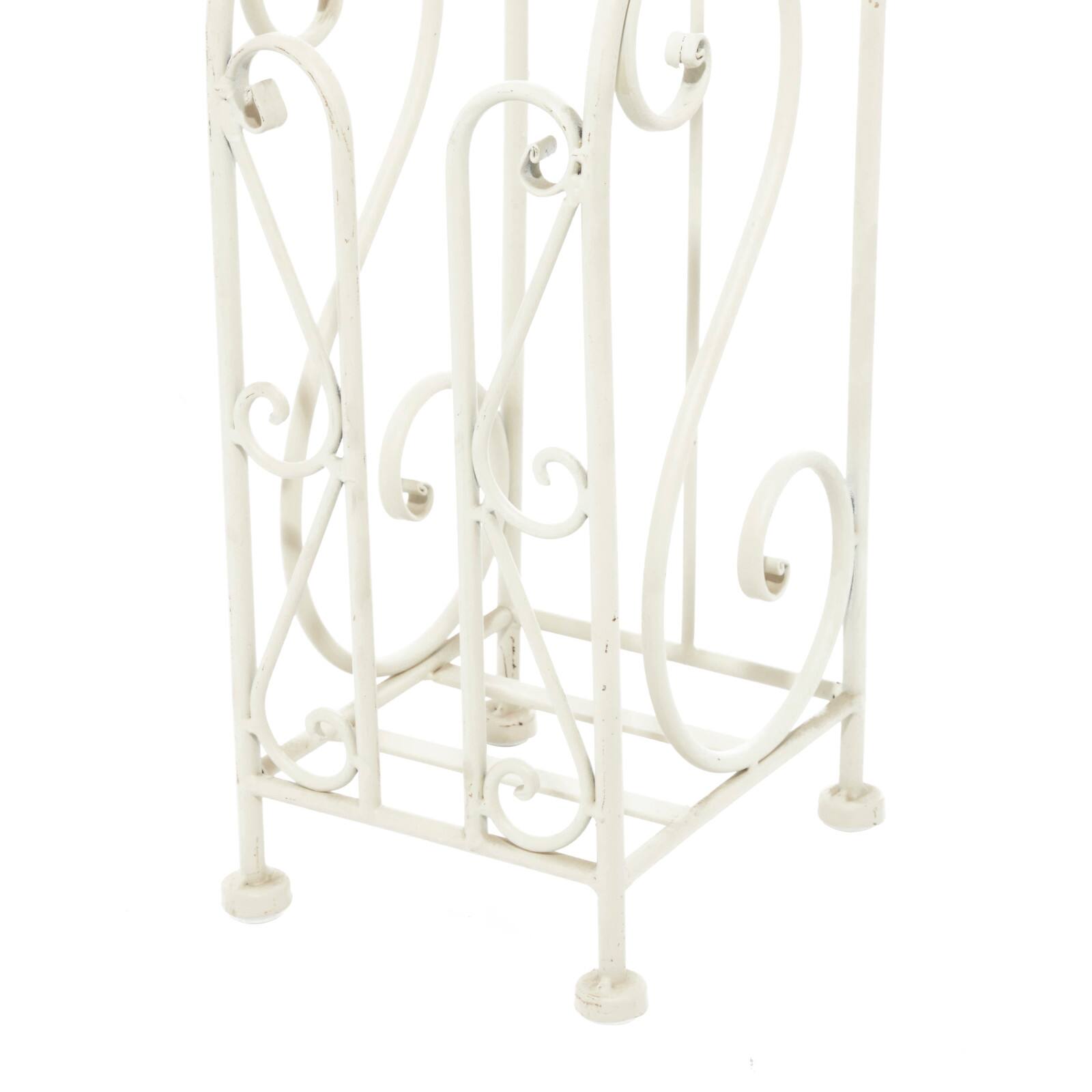 24" Cream Iron Traditional Toilet Paper Towel Holder