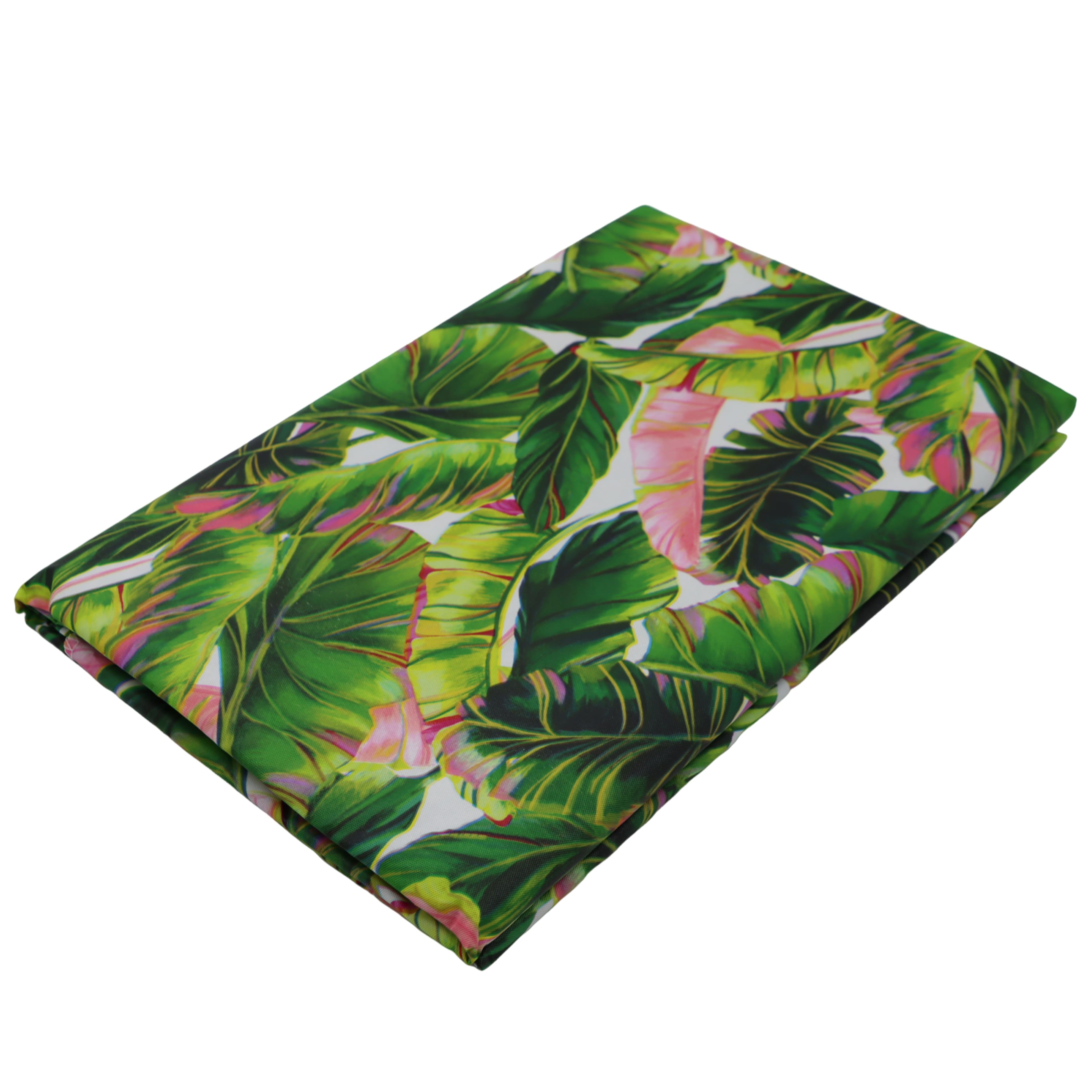 70" Green Palm Leaf Vinyl Table Cover by Ashland®