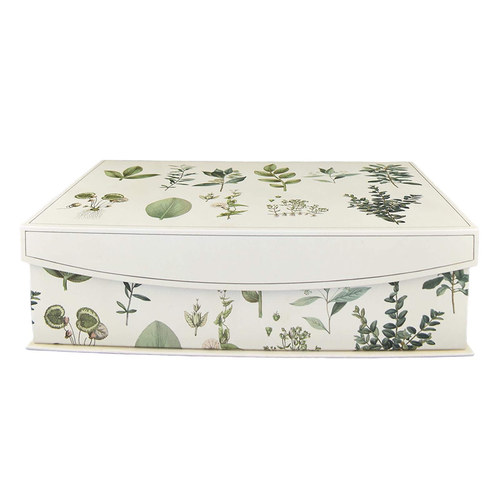 Medium Large Dark Green Leaf Decorative Box with Lid by Ashland&#xAE;