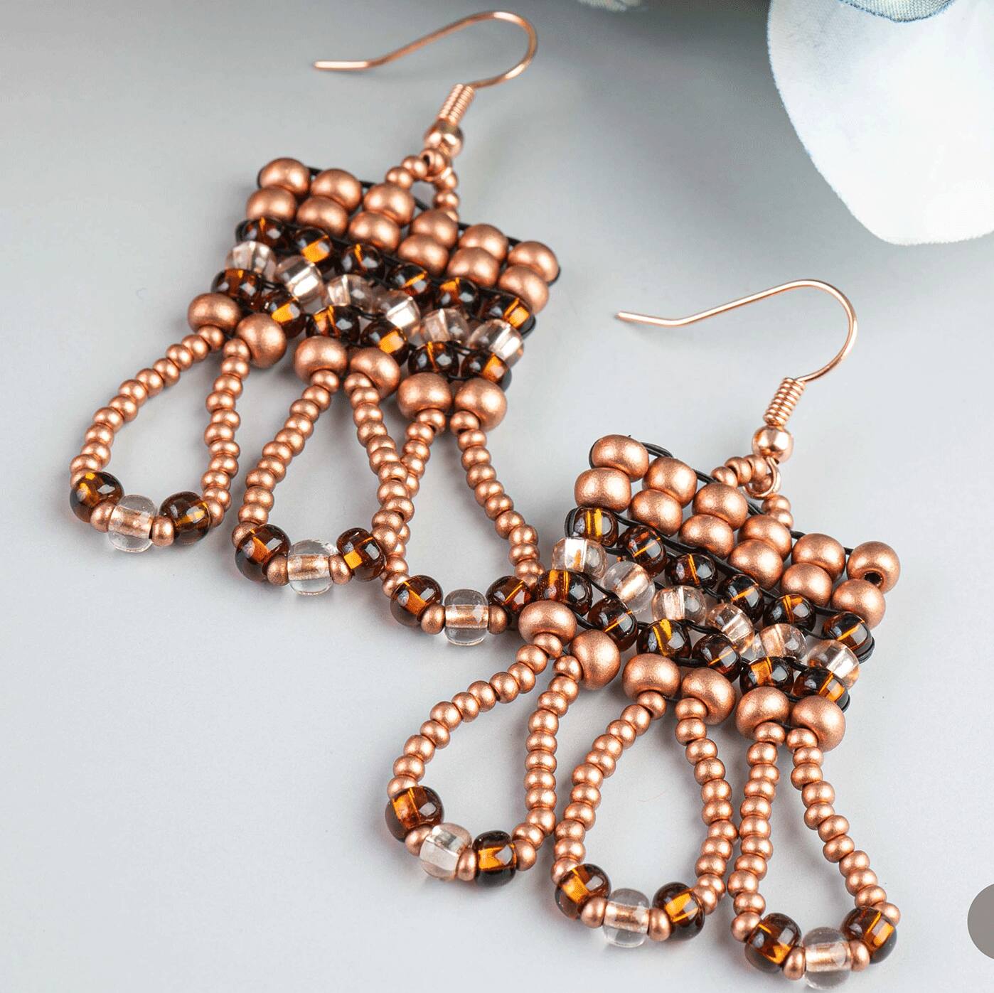 Beaded Raindrops Earrings