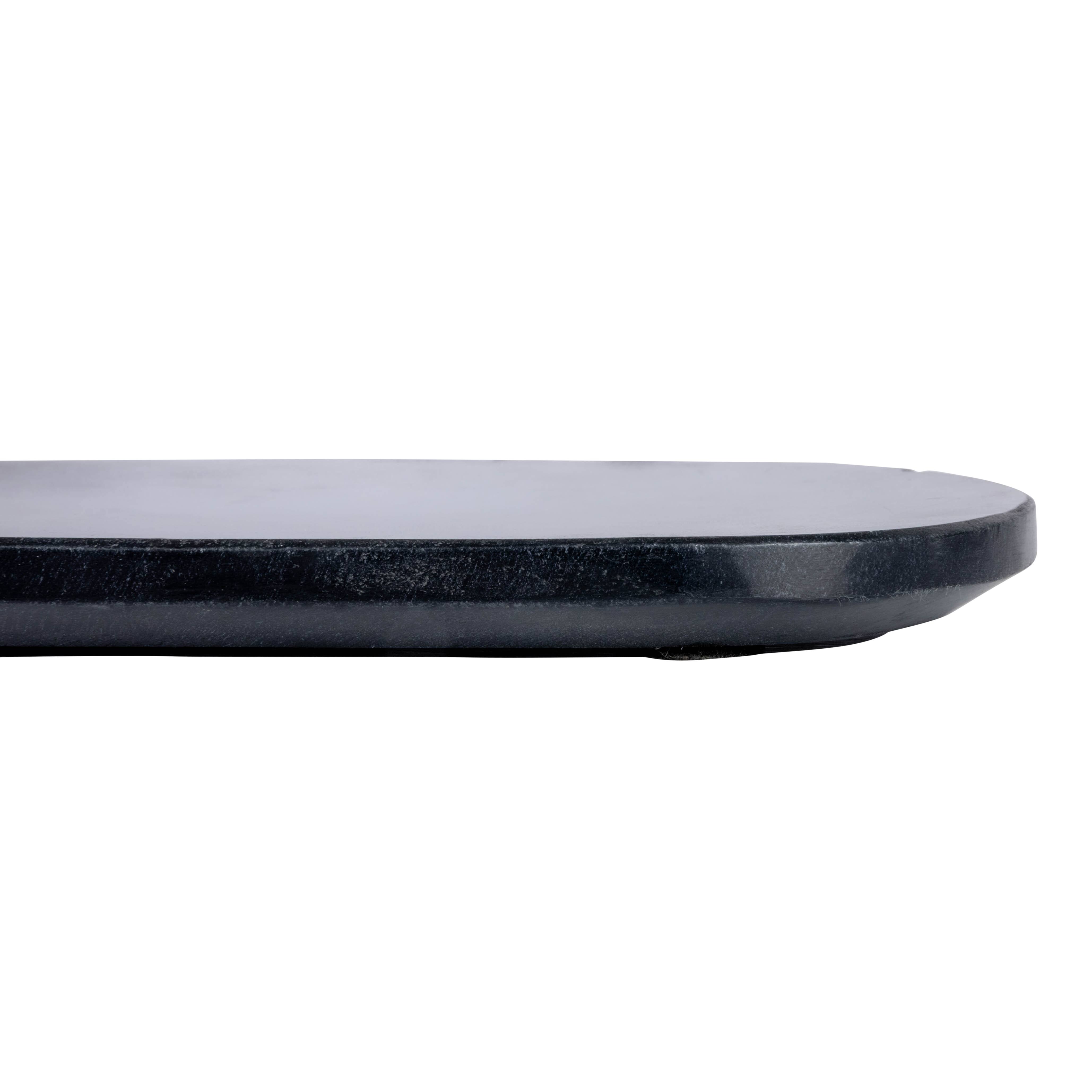 Hello Honey&#xAE; 24&#x22; Black Oval Marble Serving Board