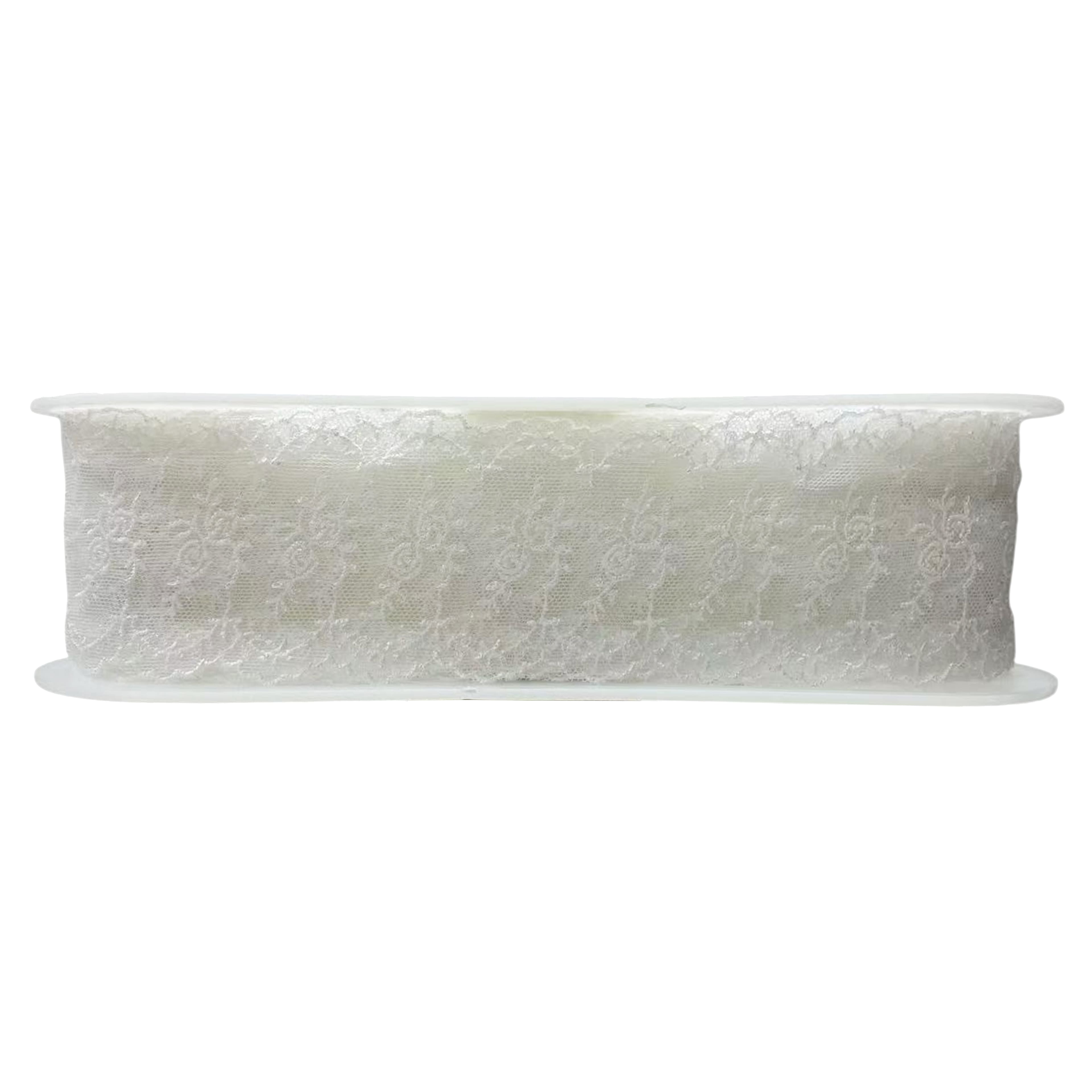 2.5&#x22; White Embroidered Floral Lace Trim by Celebrate It&#xAE;