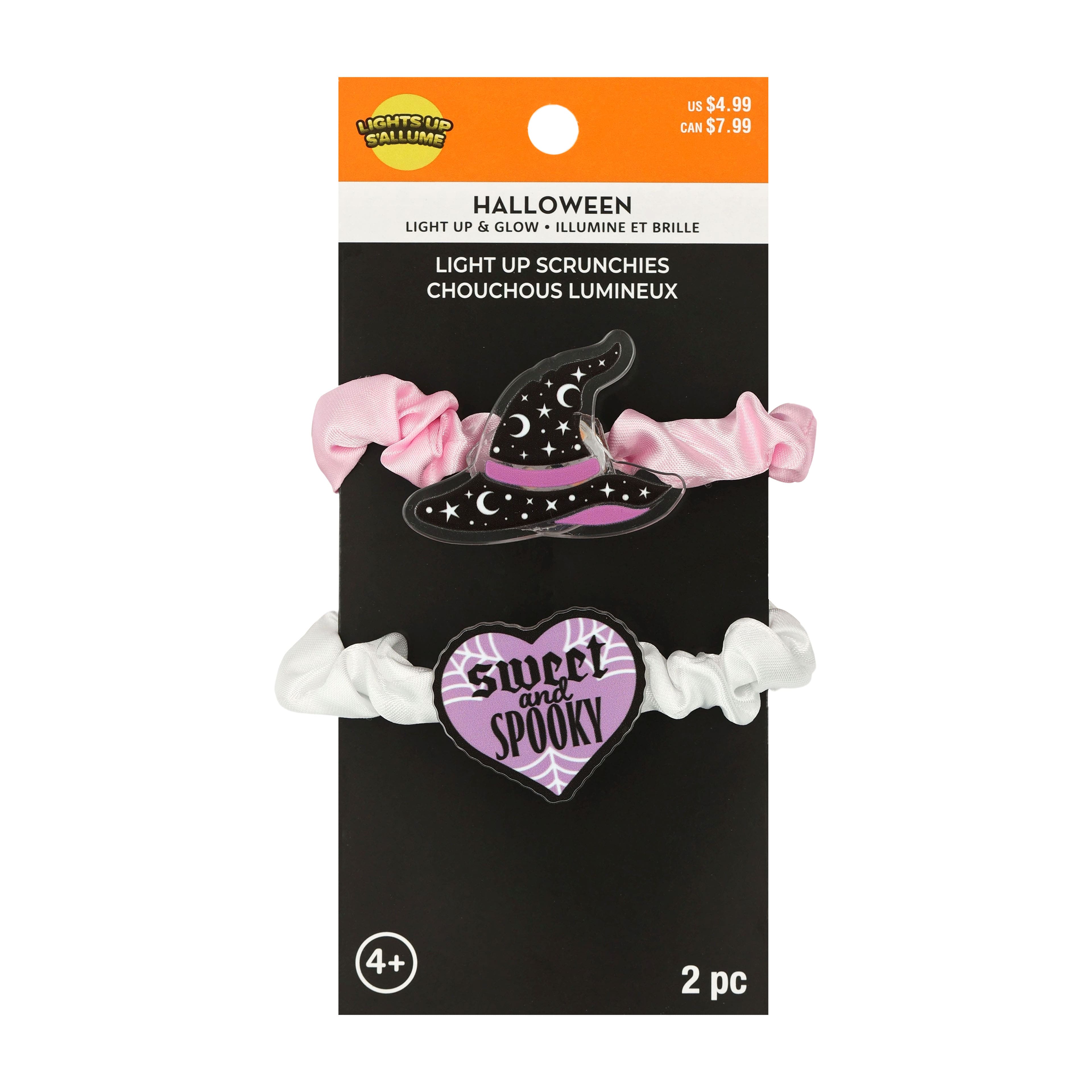 Witch Hat &#x26; Heart Light-Up Scrunchies
