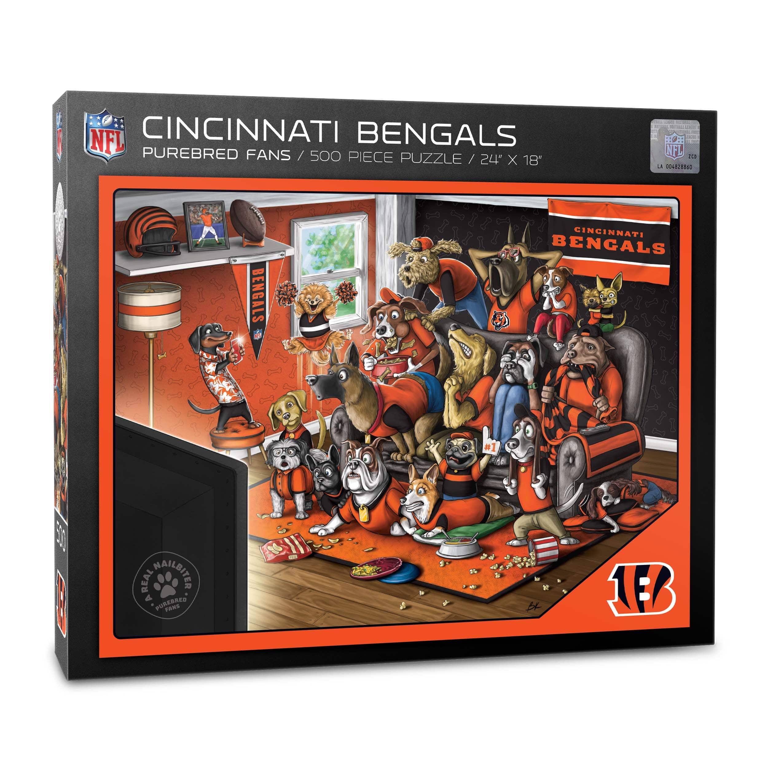 NFL Purebred Fans A Real Nailbiter 500 Piece Puzzle By Youthefan in Cincinnati Bengals | 18" x 24" | Michaels®