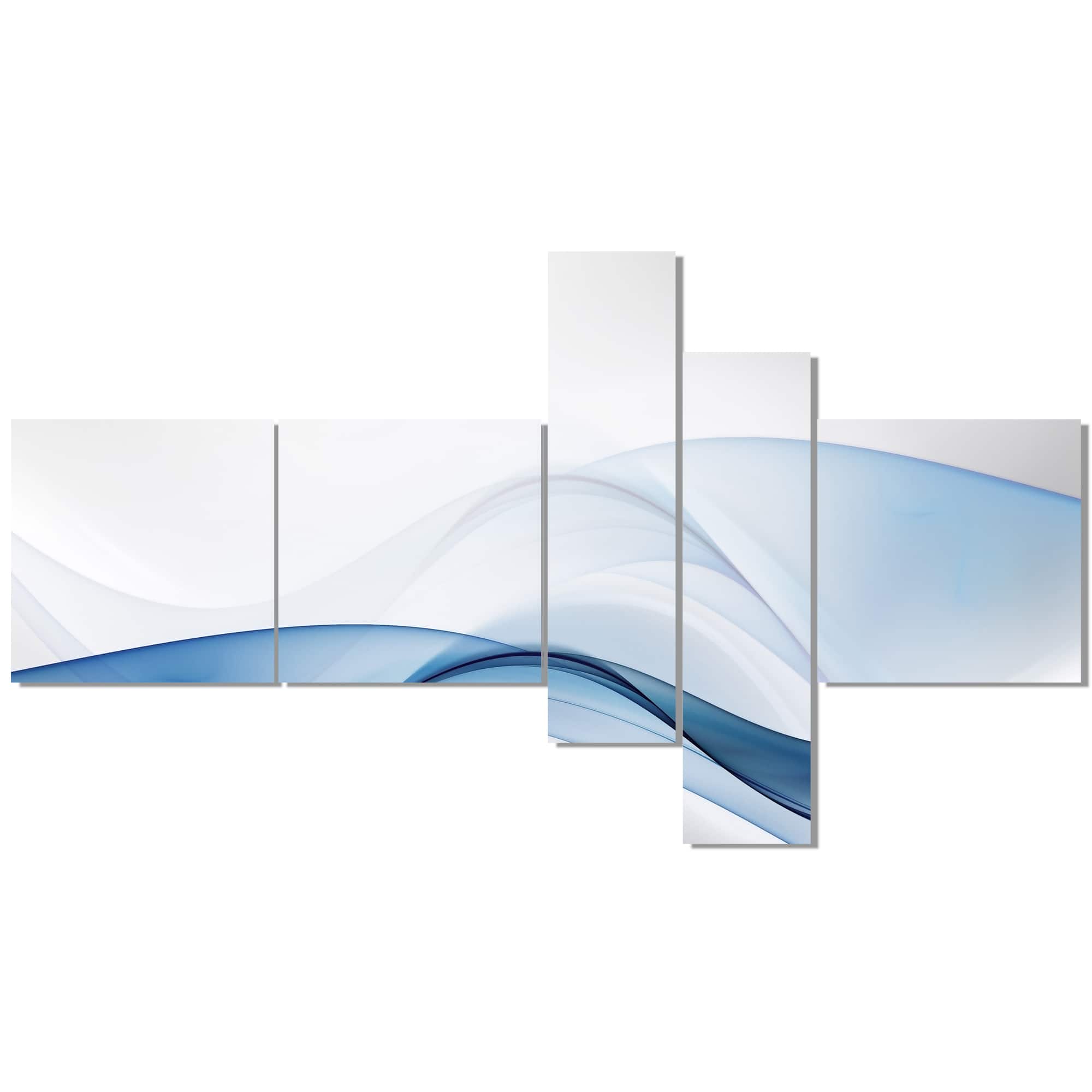 Designart - 3D Wave of Water Splash - Abstract Canvas art print