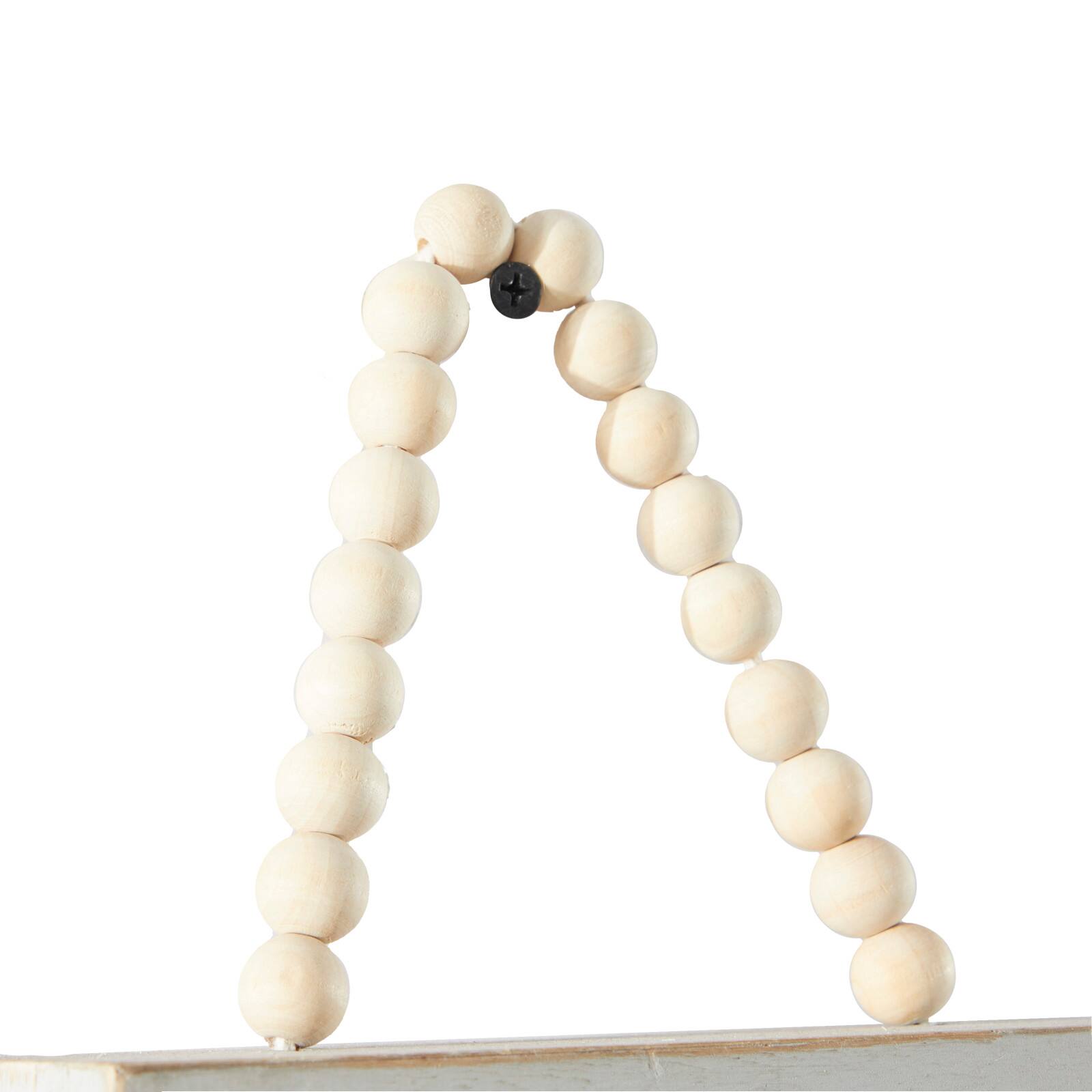 12" White Wood Wall Clock with Rope Strap Set