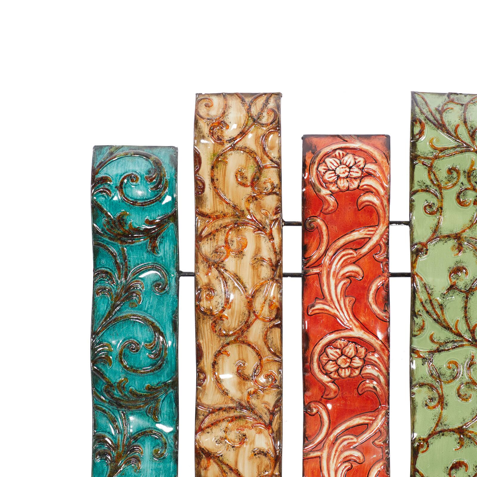 Multicolored Metal Traditional Abstract Wall D&#xE9;cor