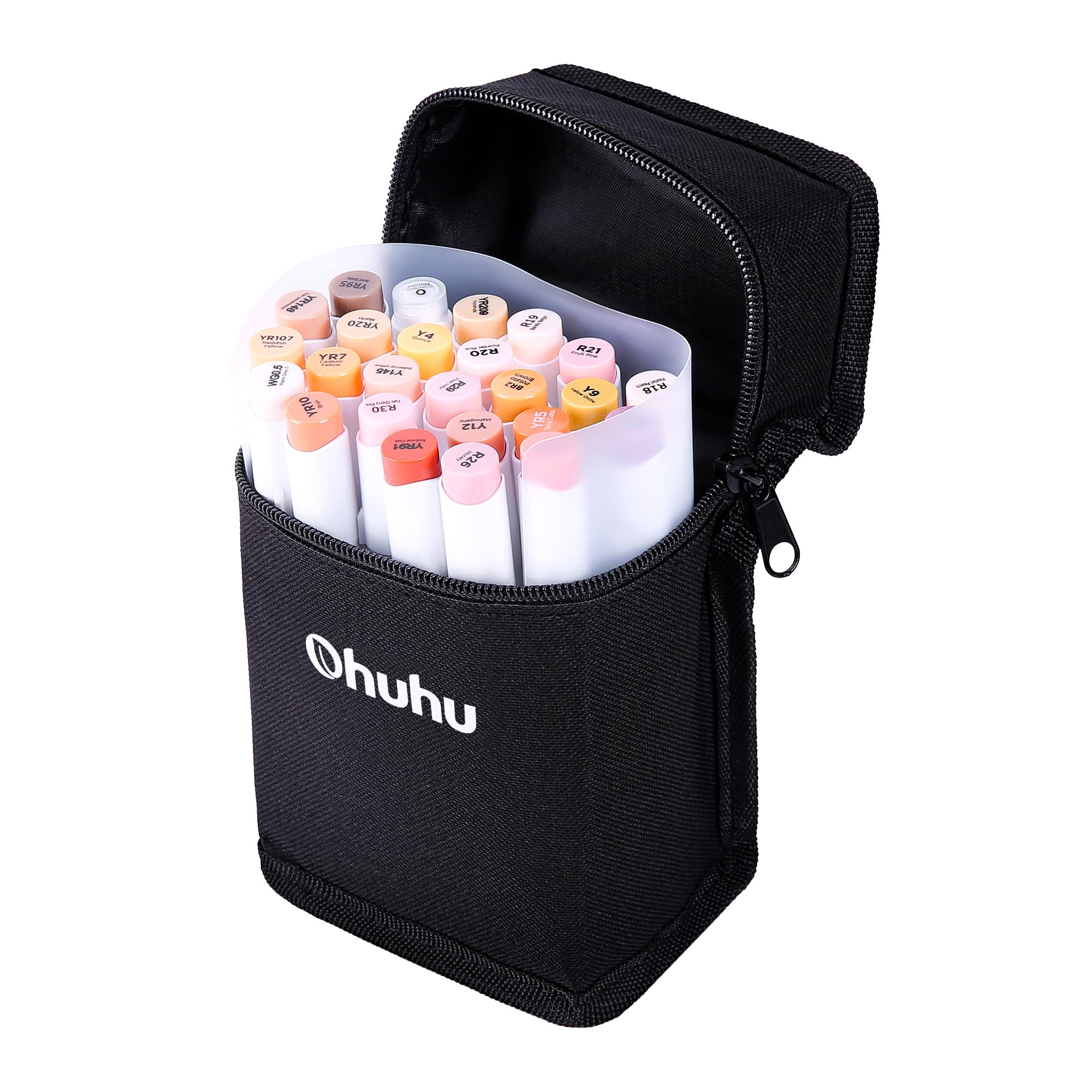 Ohuhu® 24 Skin-Tone Colors Alcohol-Based Brush-and-Chisel Dual-Tip