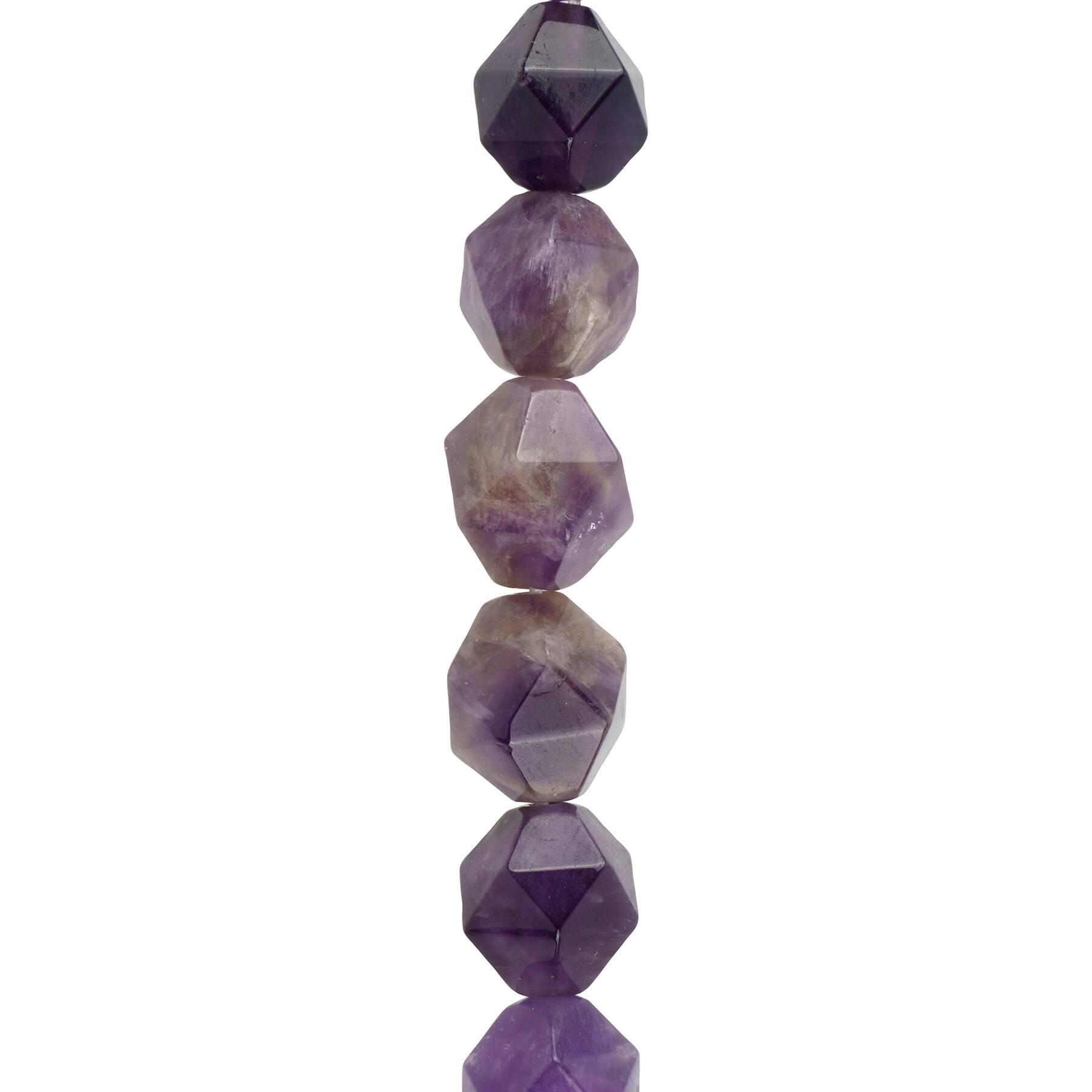 12 Pack: Amethyst Faceted Star Cut Beads, 10mm by Bead Landing™