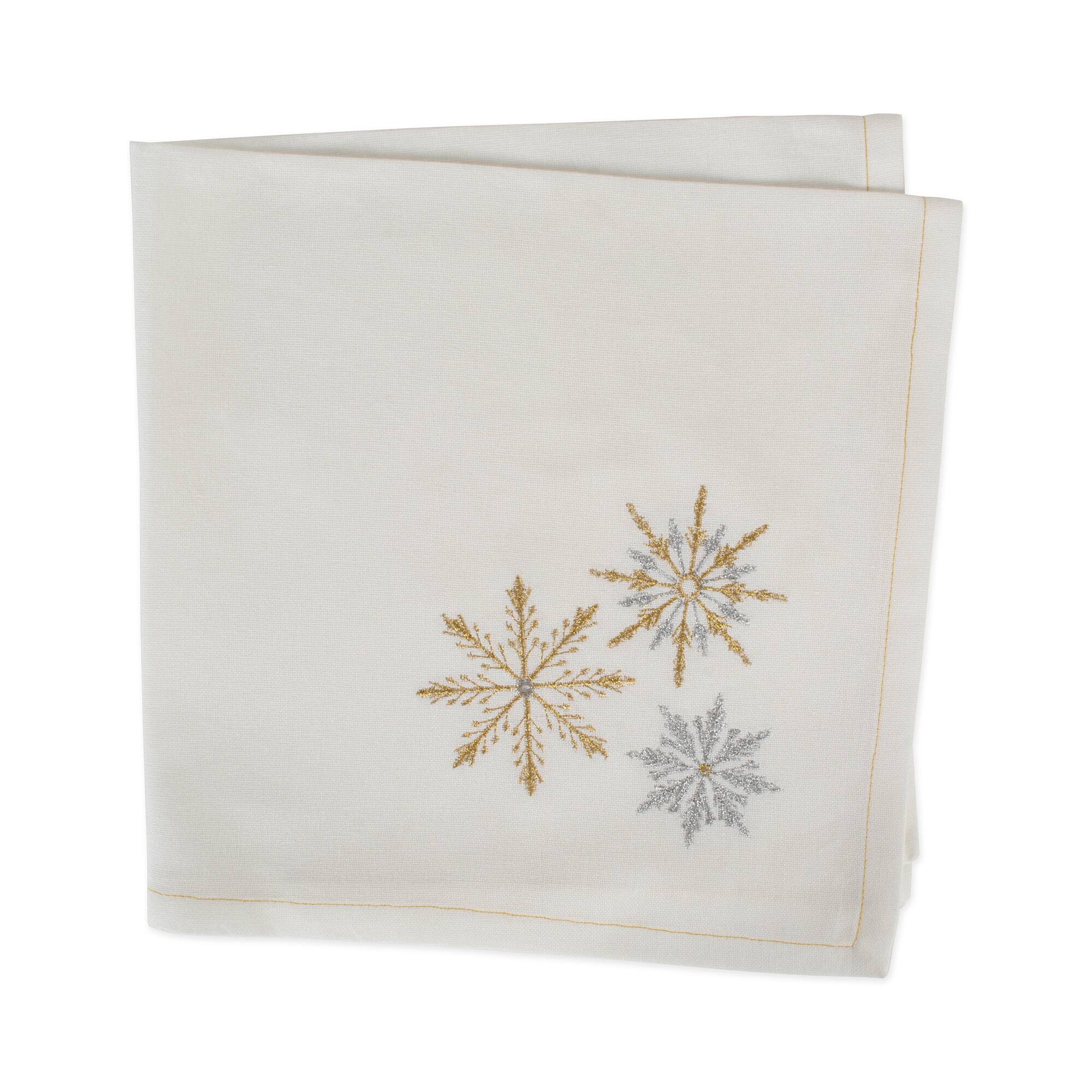 DII&#xAE; Sparkle Snowflakes Embroidered Napkins, 6ct.