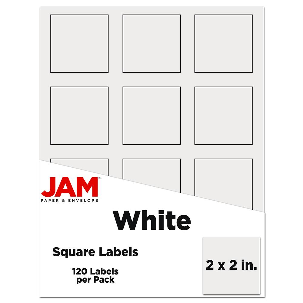 JAM Paper 2&#x22; x 2&#x22; Square Product &#x26; Container Labels, 120ct.
