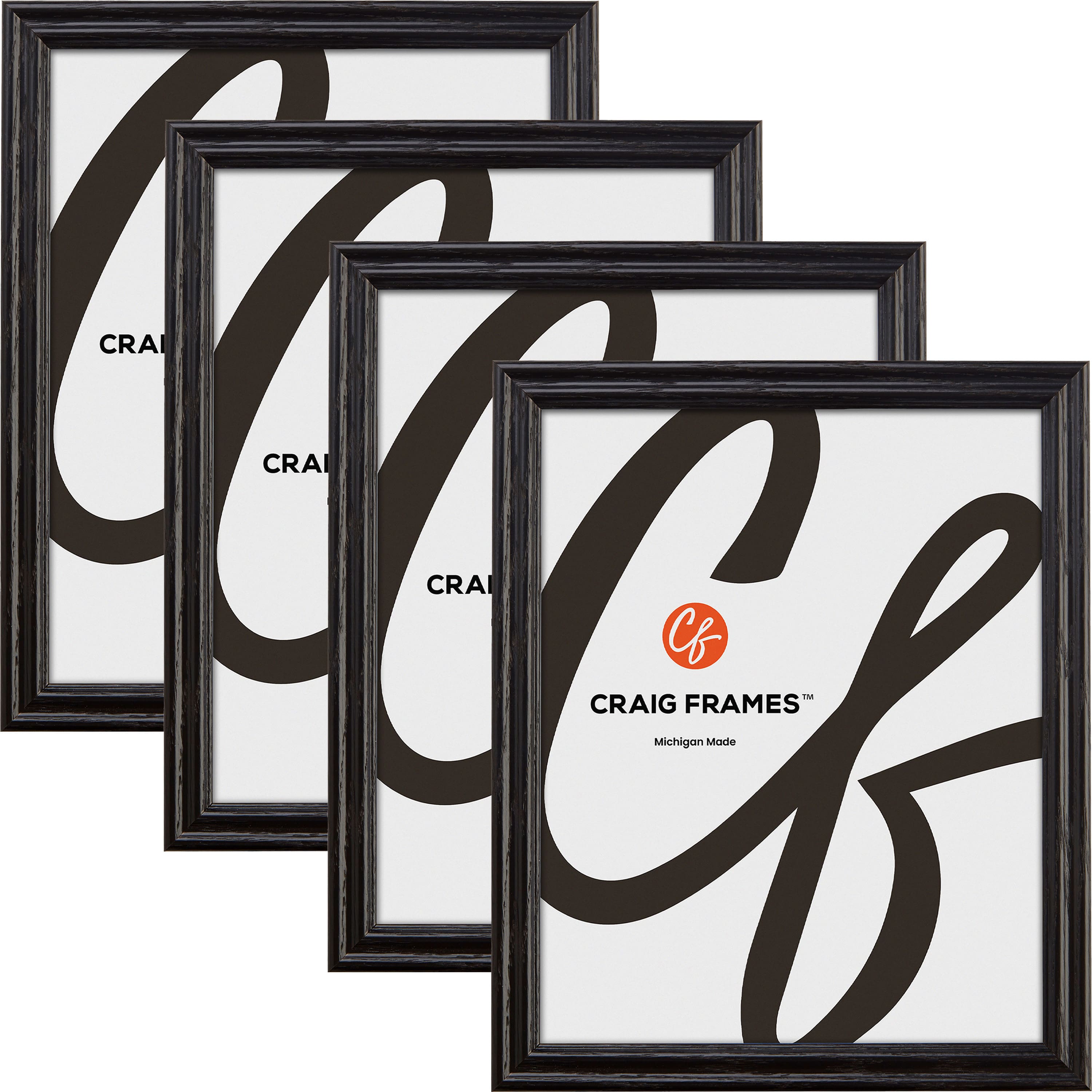 4 Pack Craig Frames Wiltshire 200 Ebony Picture Frame