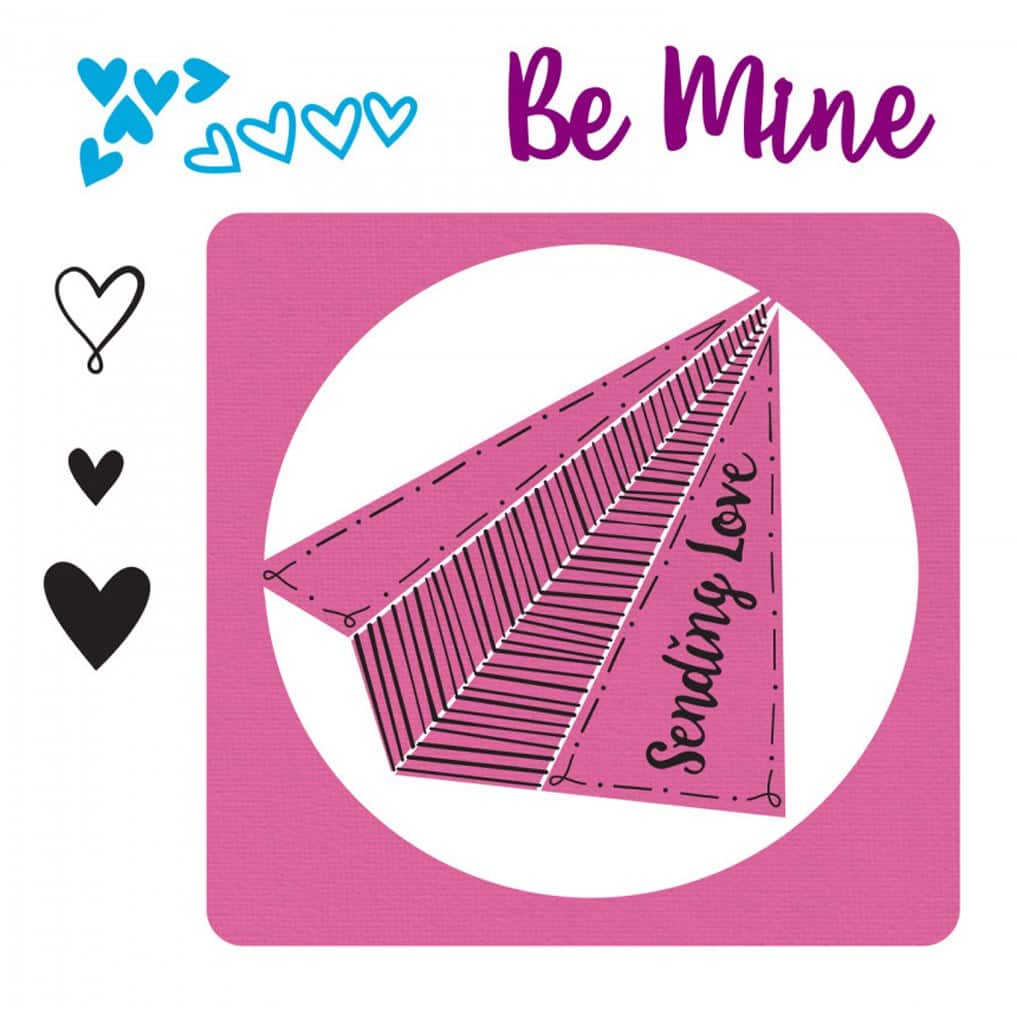 Sizzix&#xAE; Framelits&#xAE; Airplane Love Die &#x26; Stamp Set