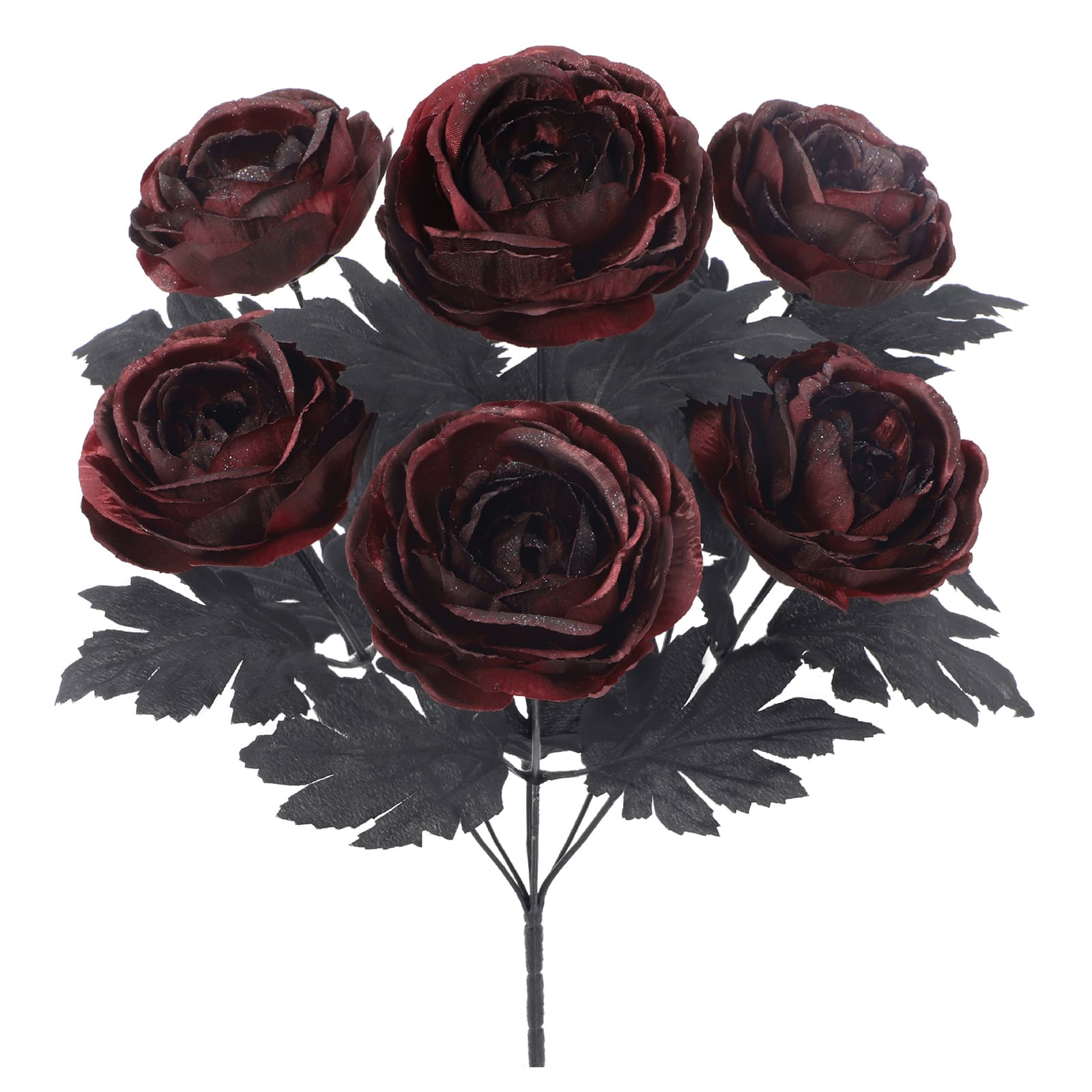 18&#x22; Burgundy Glitter Ranunculus Bush by Ashland&#xAE;