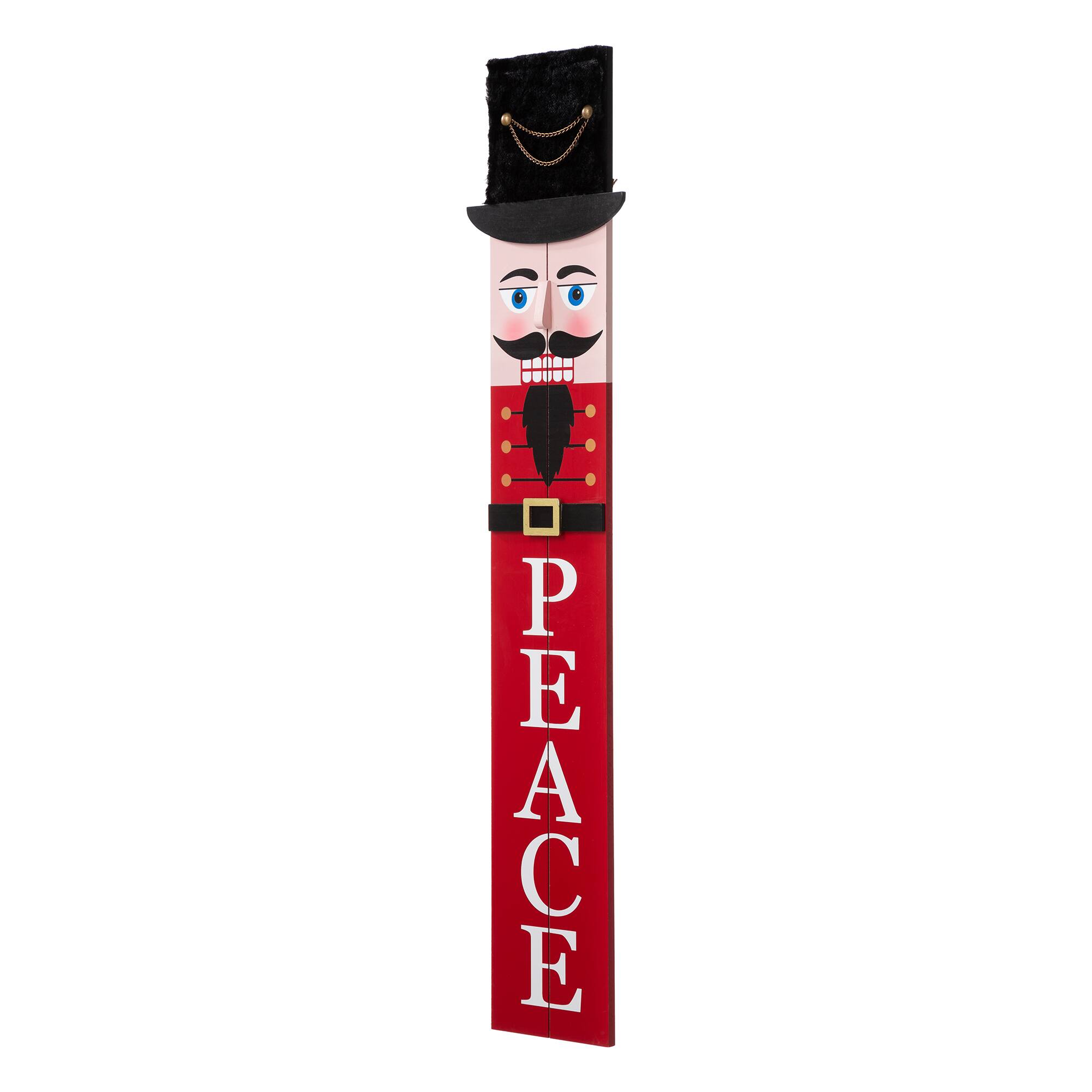 Glitzhome® 42" Nutcracker Wooden Porch Sign