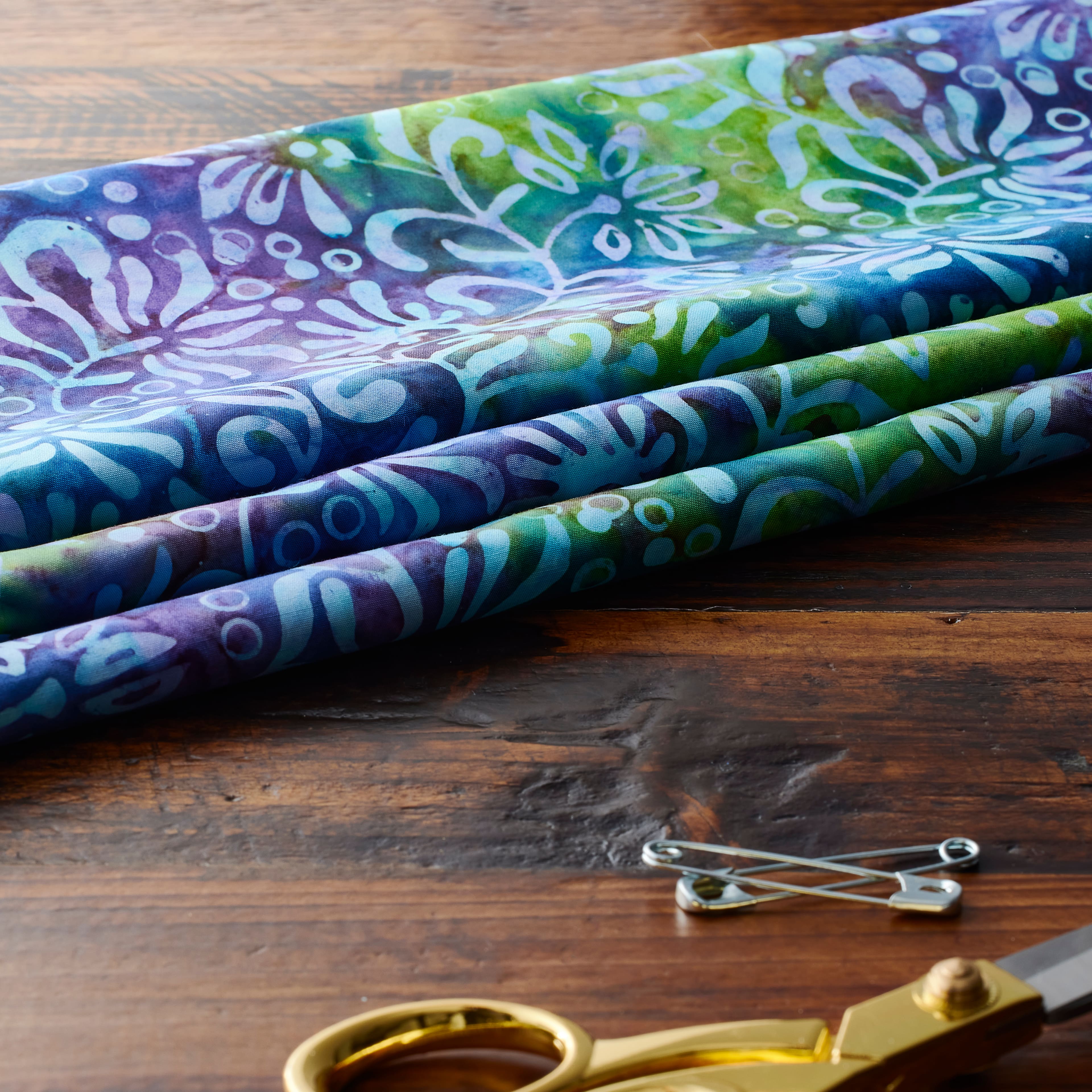 Feldman Premium Indonesian Batik Purple Freesia Fabric