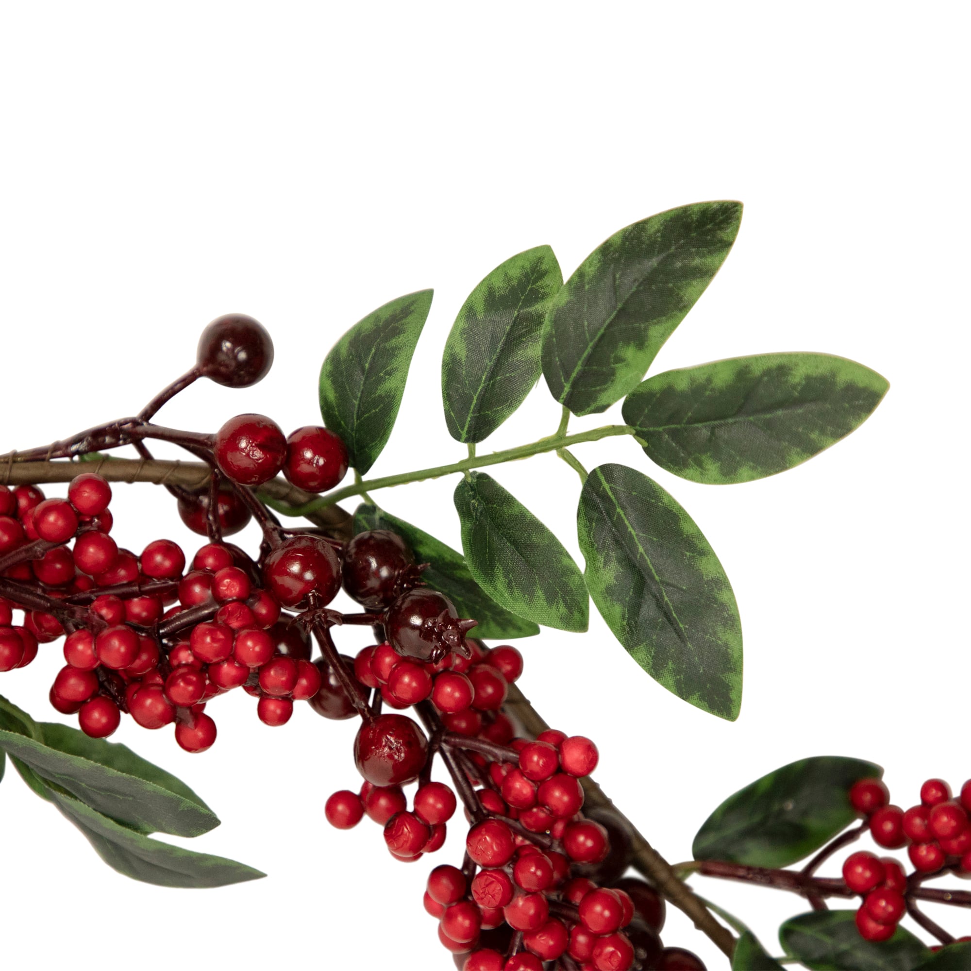 5ft. Christmas Leaves &#x26; Red Berries Artificial Garland