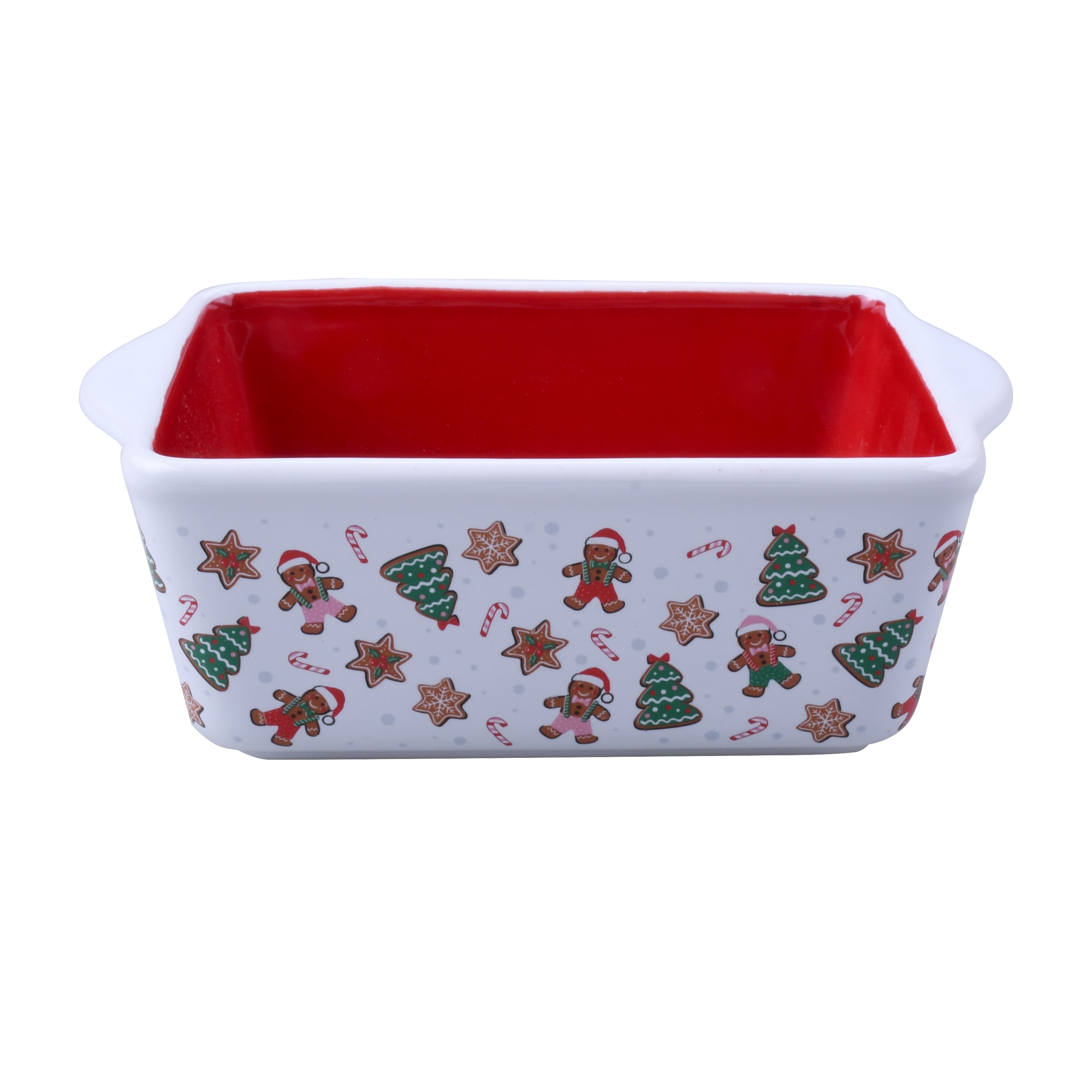 Mini Gingerbread Toss Ceramic Loaf Pan by Celebrate It&#xAE;