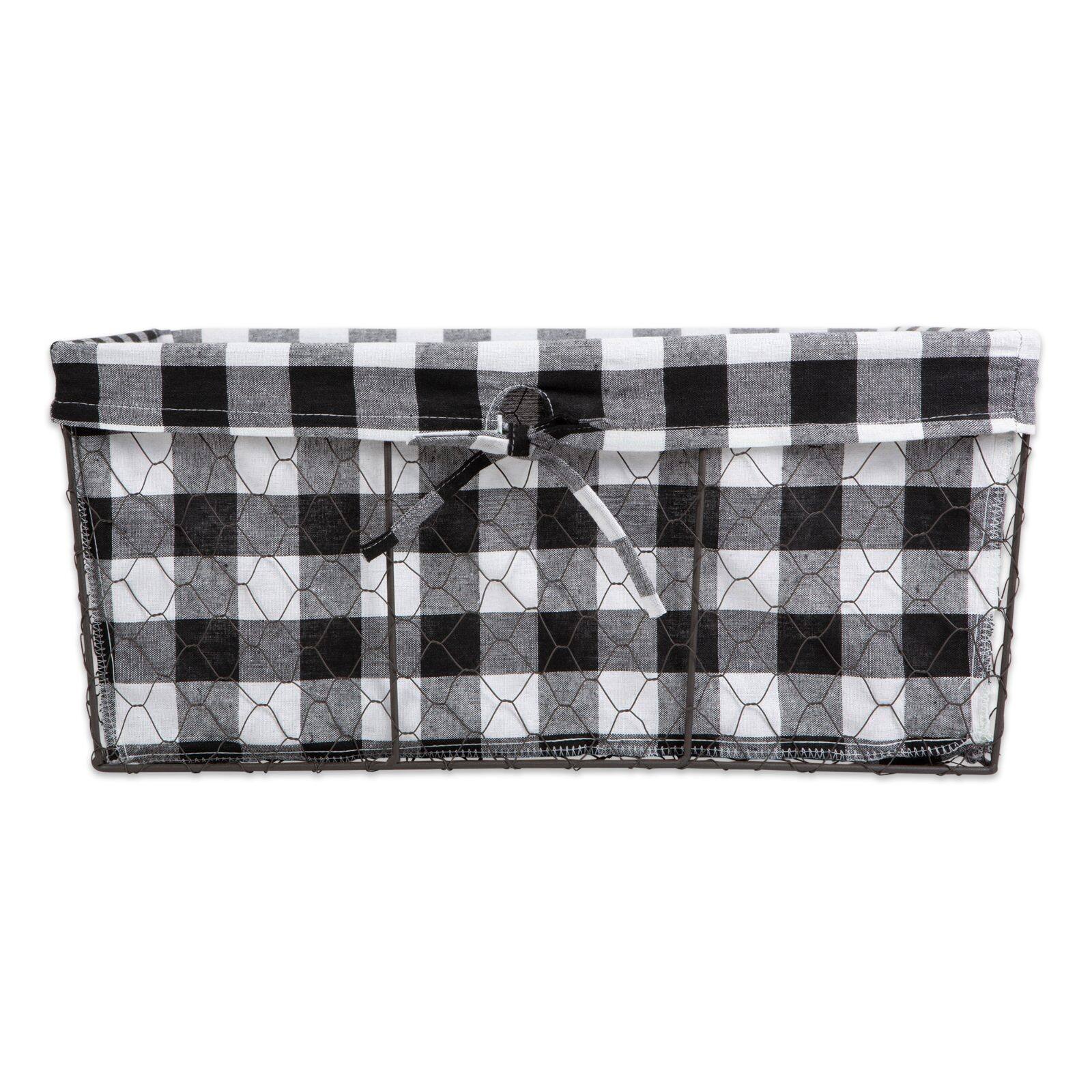 DII® Black & White Checkered Chicken Wire Basket 5 Piece Set