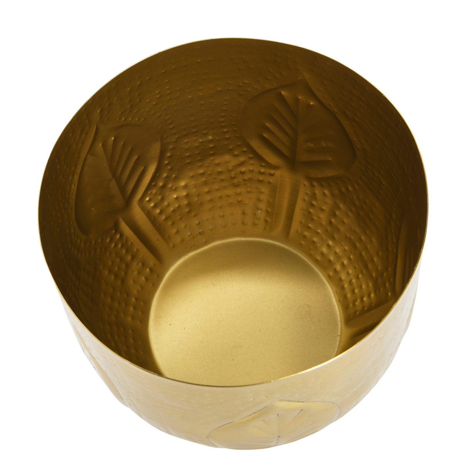 Hello Honey® Antique Gold Debossed Metal Planter Set