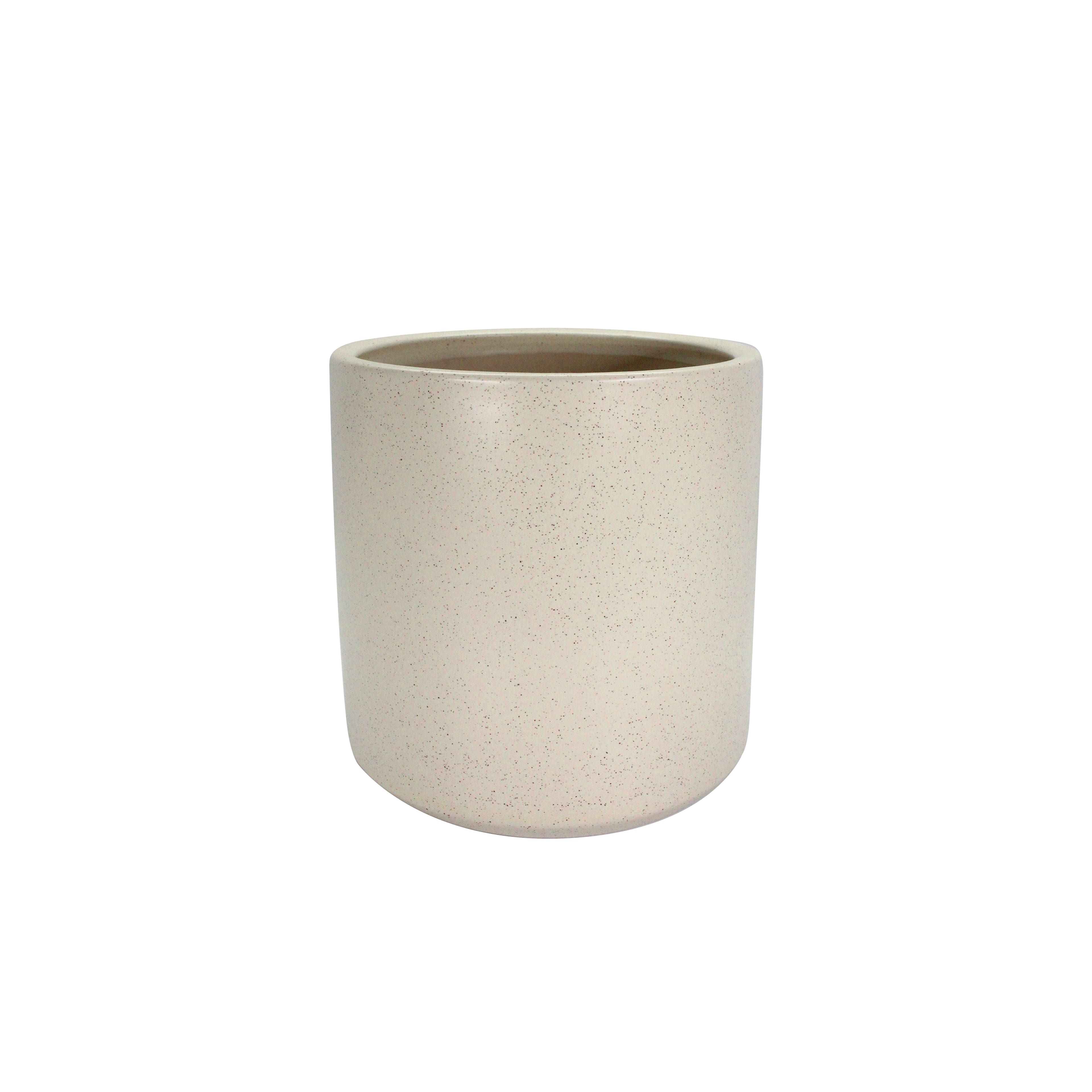10&#x22; Cream Speckled Ceramic Pot by Ashland&#xAE;