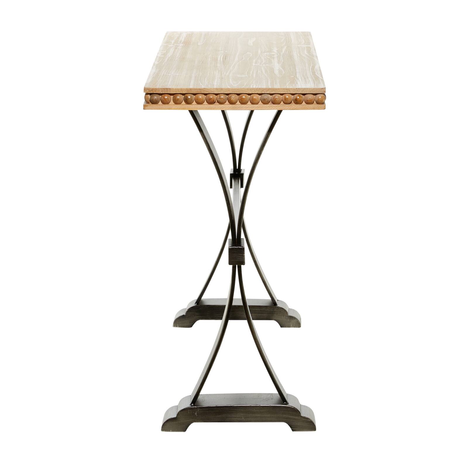 Brown Industrial Wood Console Table, 31&#x22; x 51&#x22;