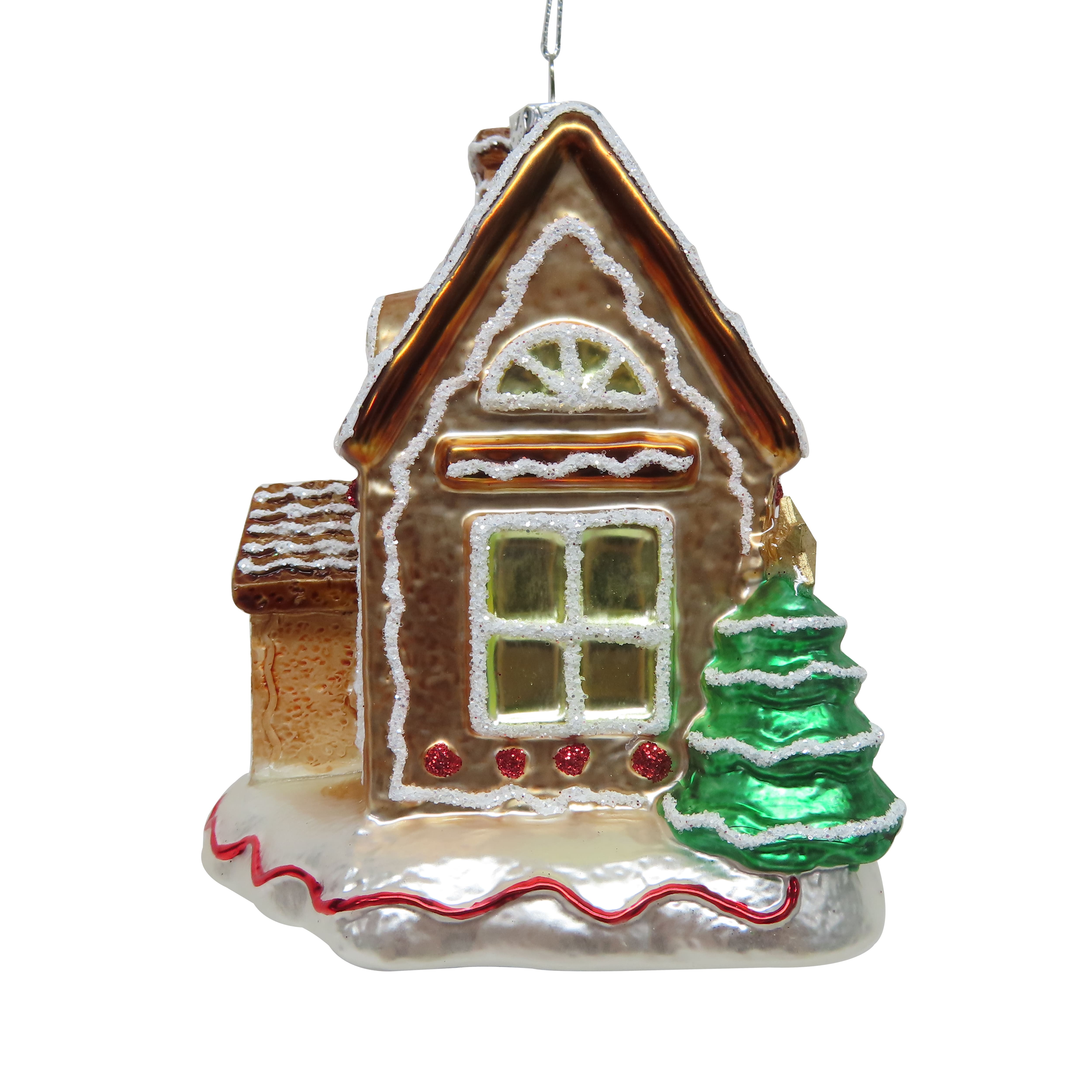 5&#x22; Gingerbread House Glass Ornament by Ashland&#xAE;