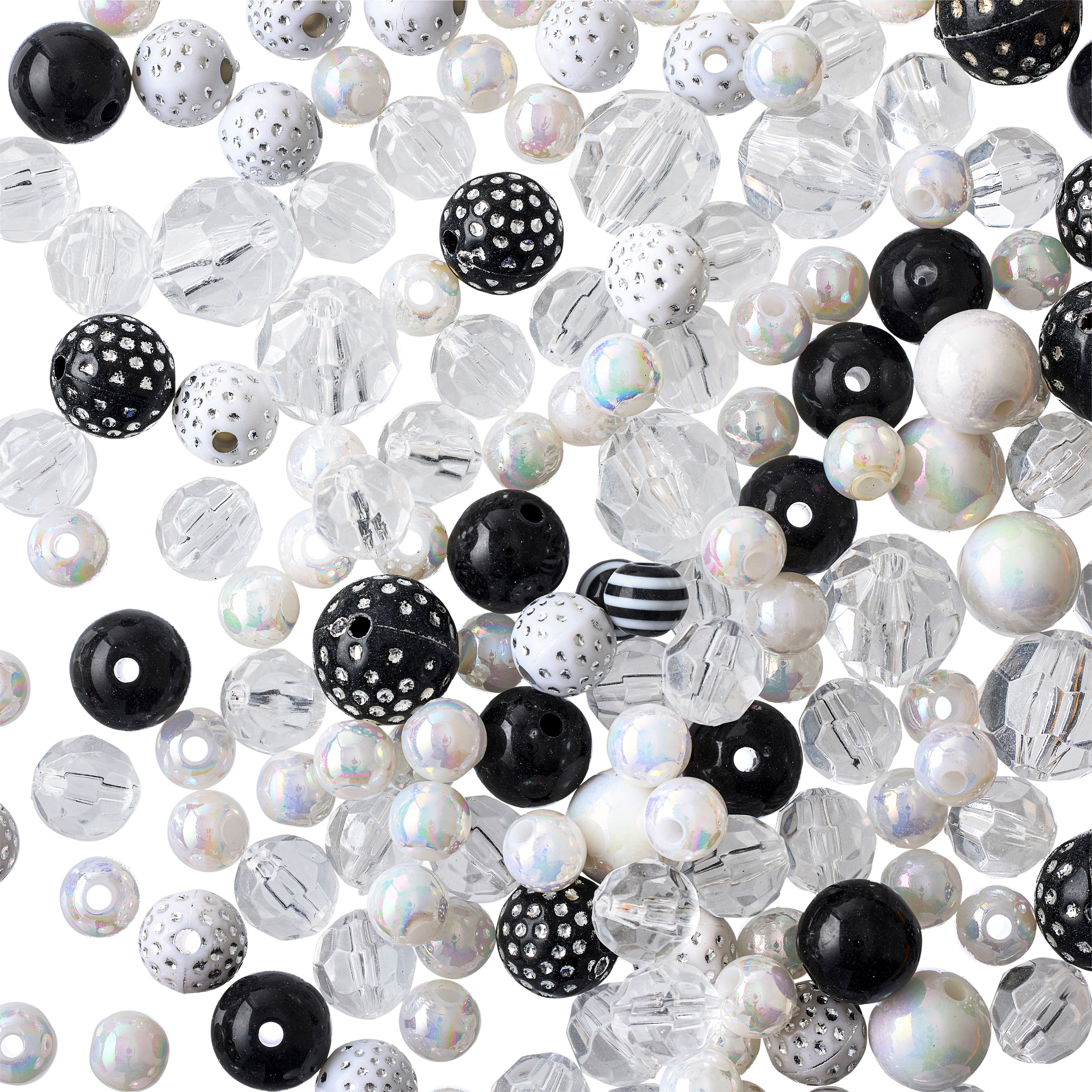 Mixed Black, Clear &#x26; White Craft Beads By Bead Landing&#x2122;