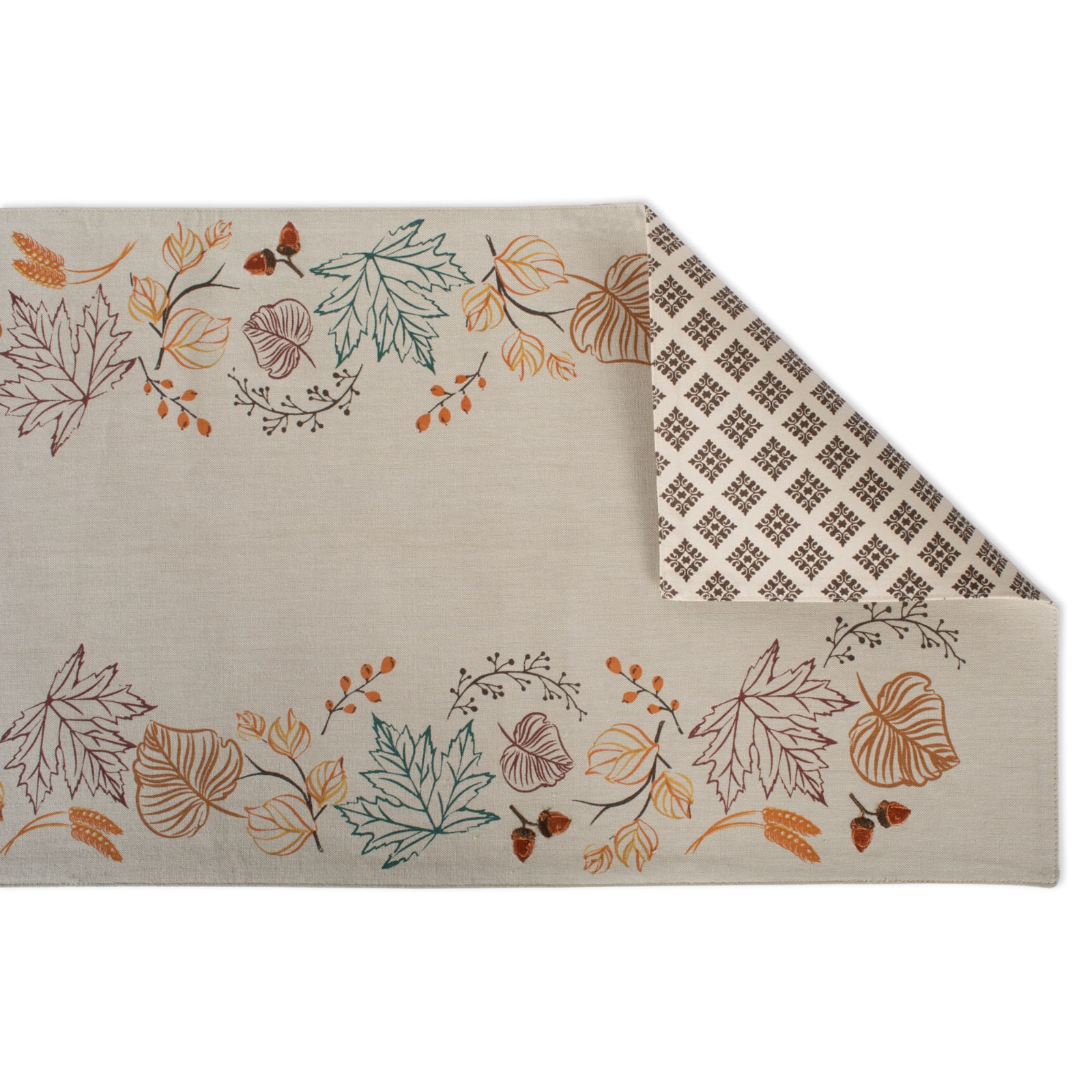 DII® 108" Autumn Leaves Embellished Table Runner