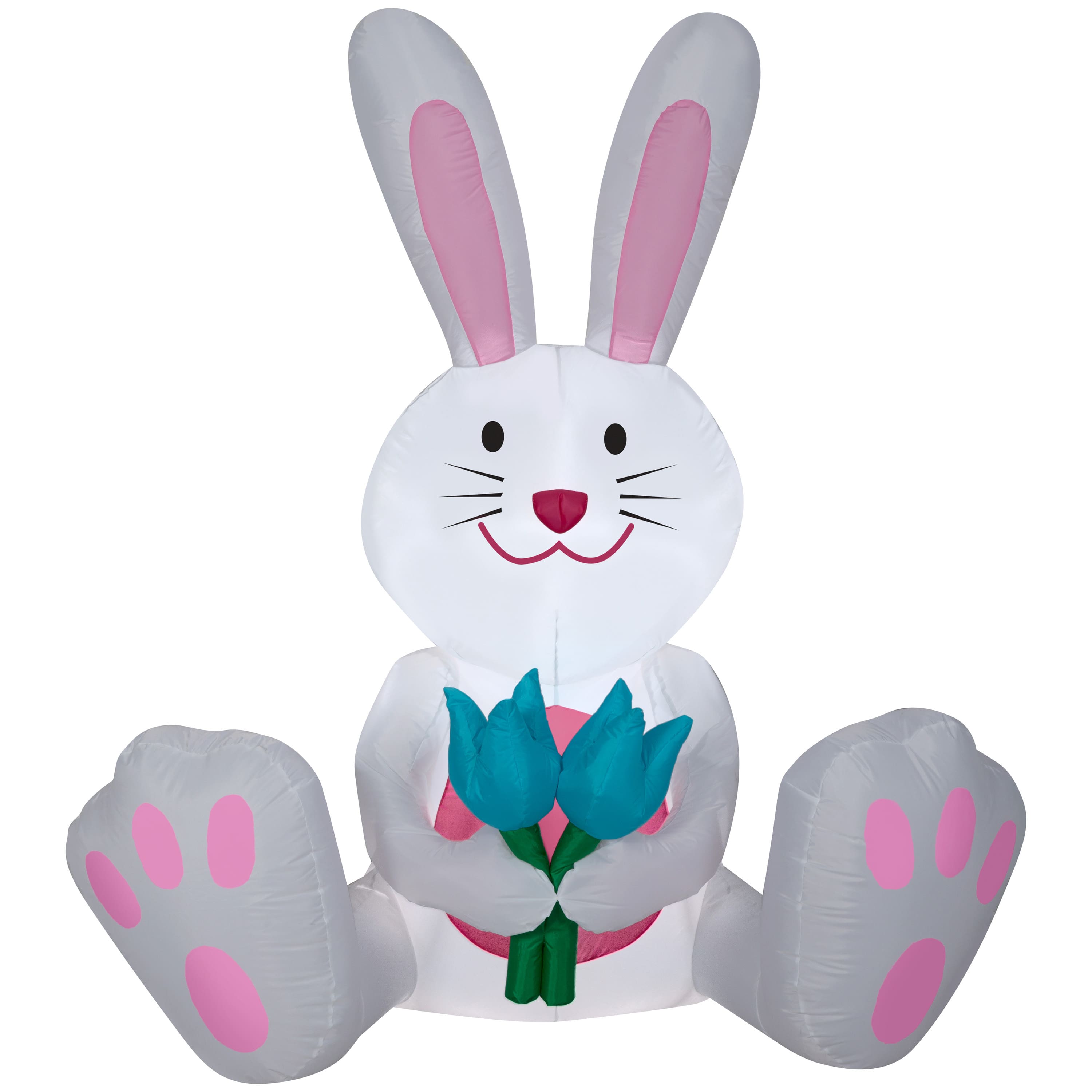 5ft. Airblown&#xAE; Inflatable Easter Bunny with Flowers