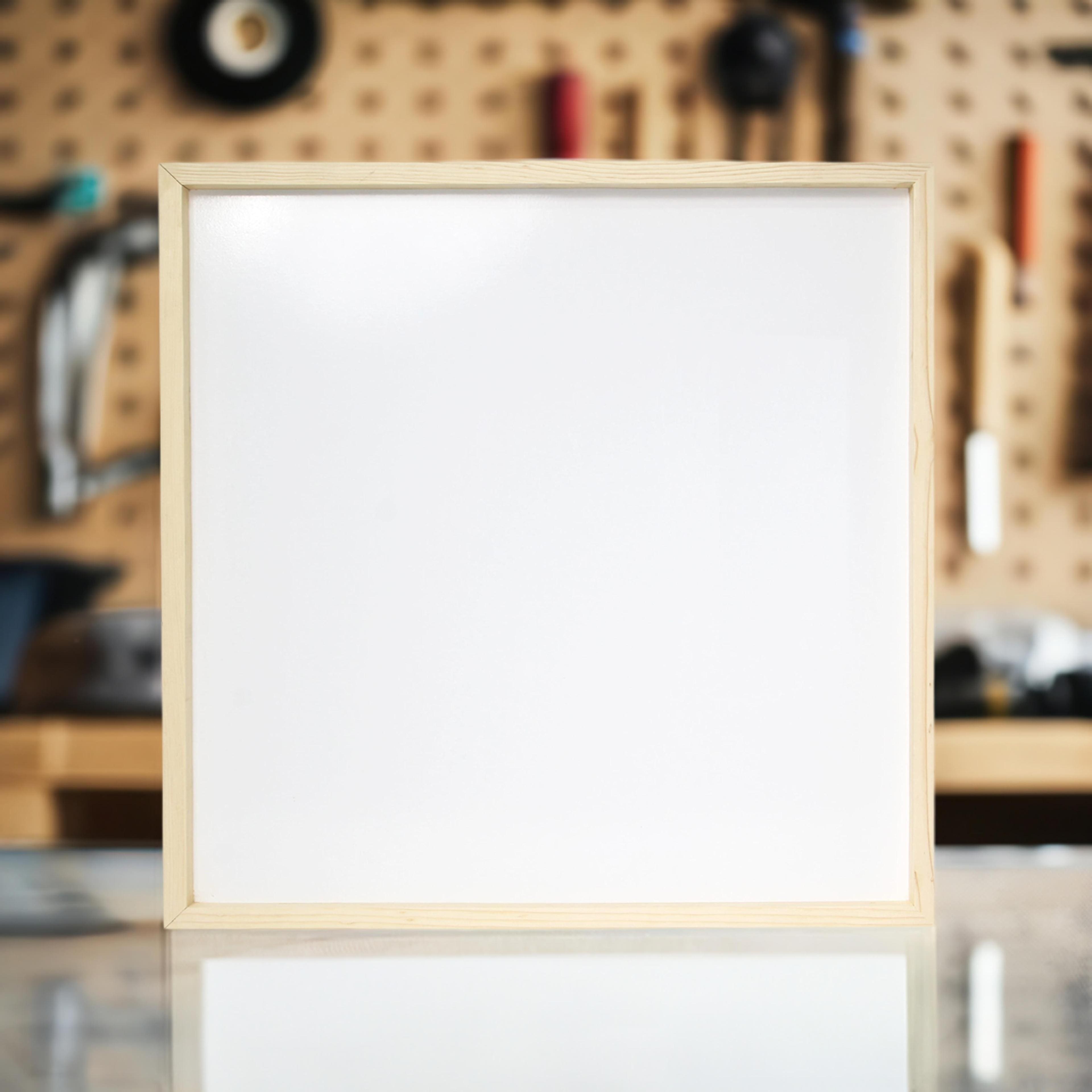 Good Wood by Leisure Arts Unfinished Wood 24&#x22; x 24&#x22; Shadow Box Dry Erase Board